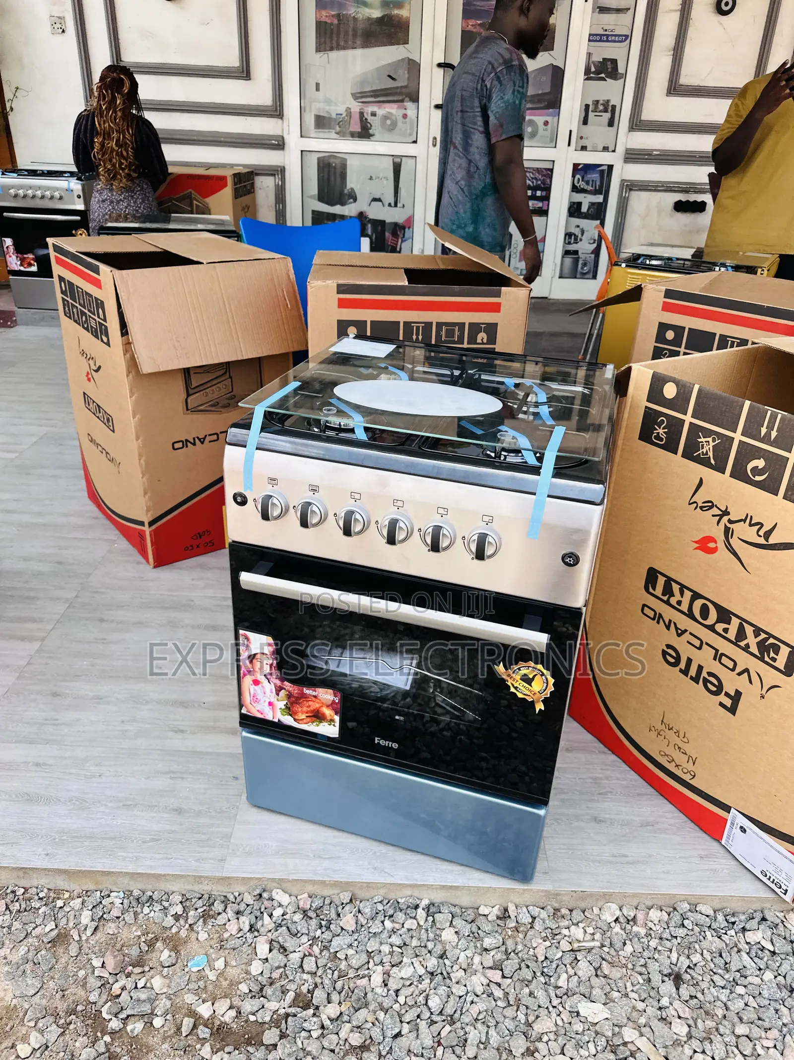 New Line 60/60 4burner Gas Cooker Oven Ferre Best