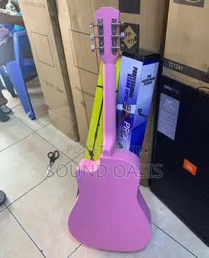 Pink Acoustic Learner Guitar