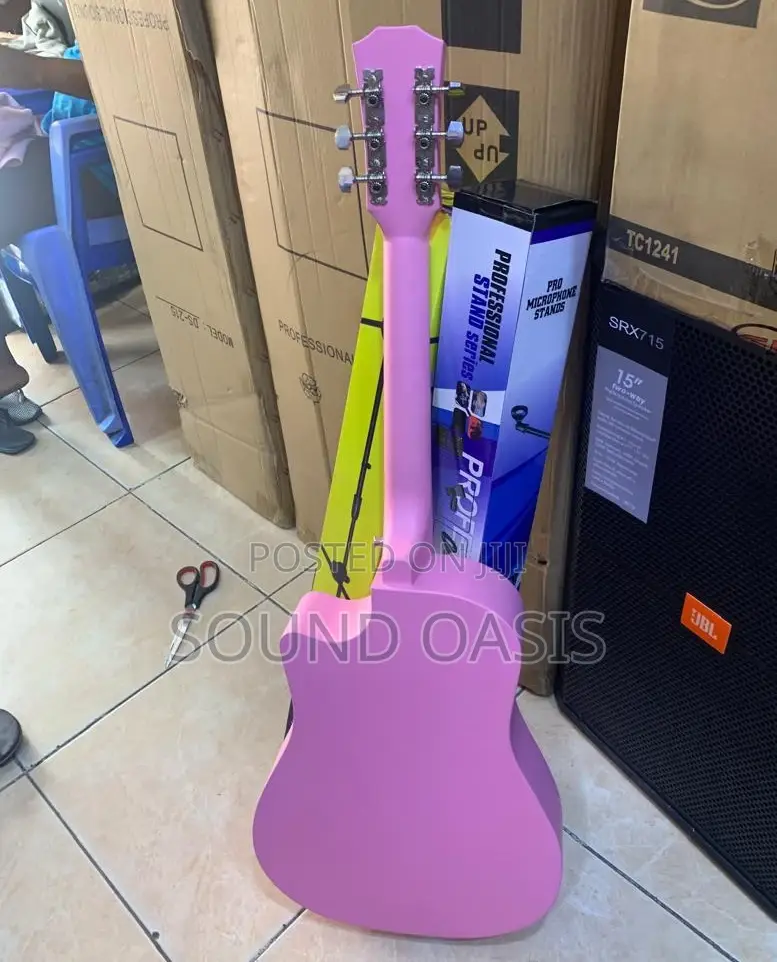 Pink Acoustic Learner Guitar
