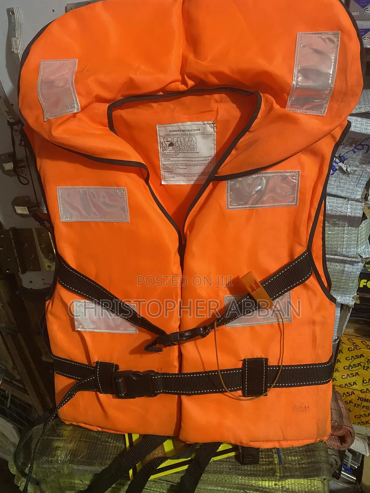 Life Jacket With Neck Support And Whistle