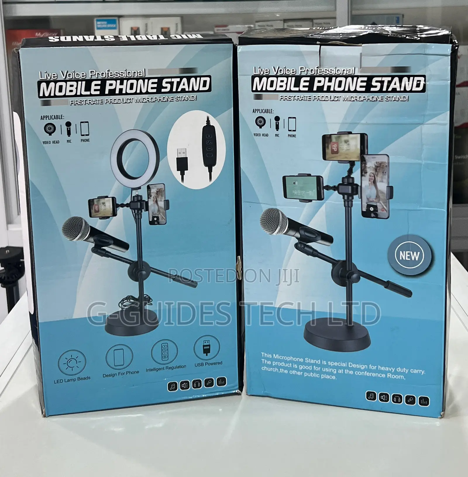 Live Voice Professional Mobile Phone Stand, Mic Table Stand