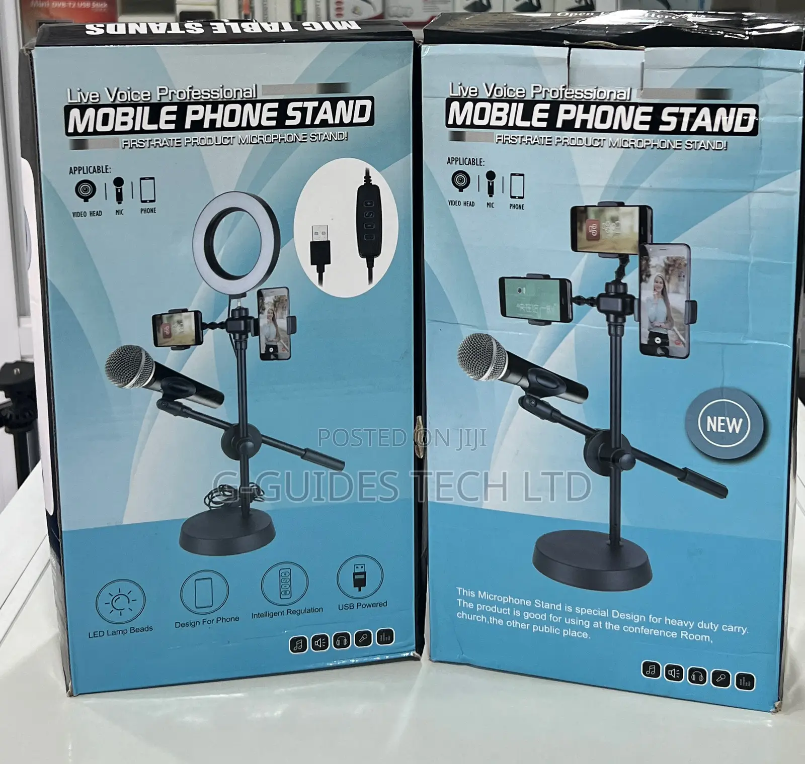 Live Voice Professional Mobile Phone Stand, Mic Table Stand