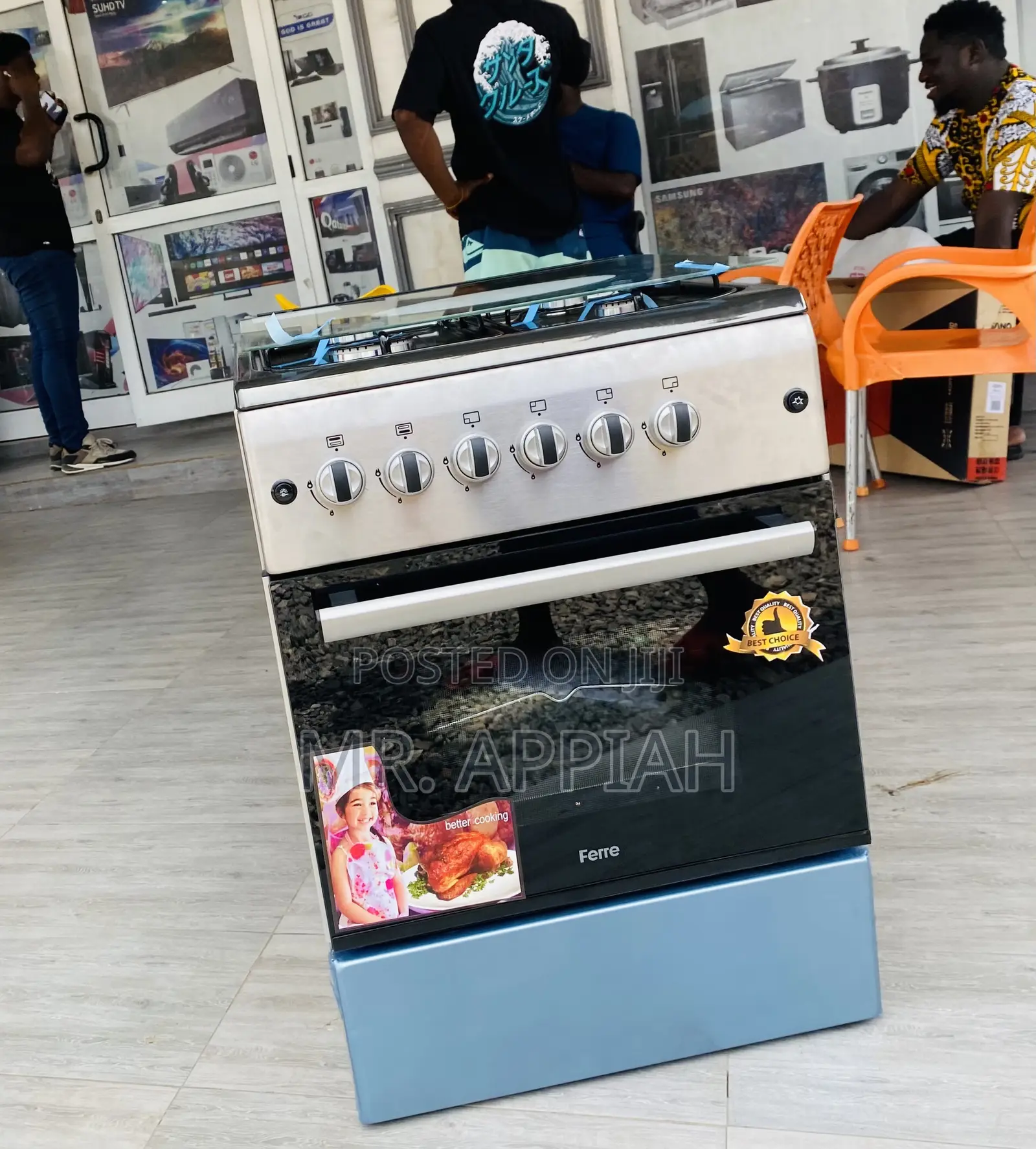 Buy Authentic Ferre 60x60 Newlight 4 Gas Cooker(Gray).
