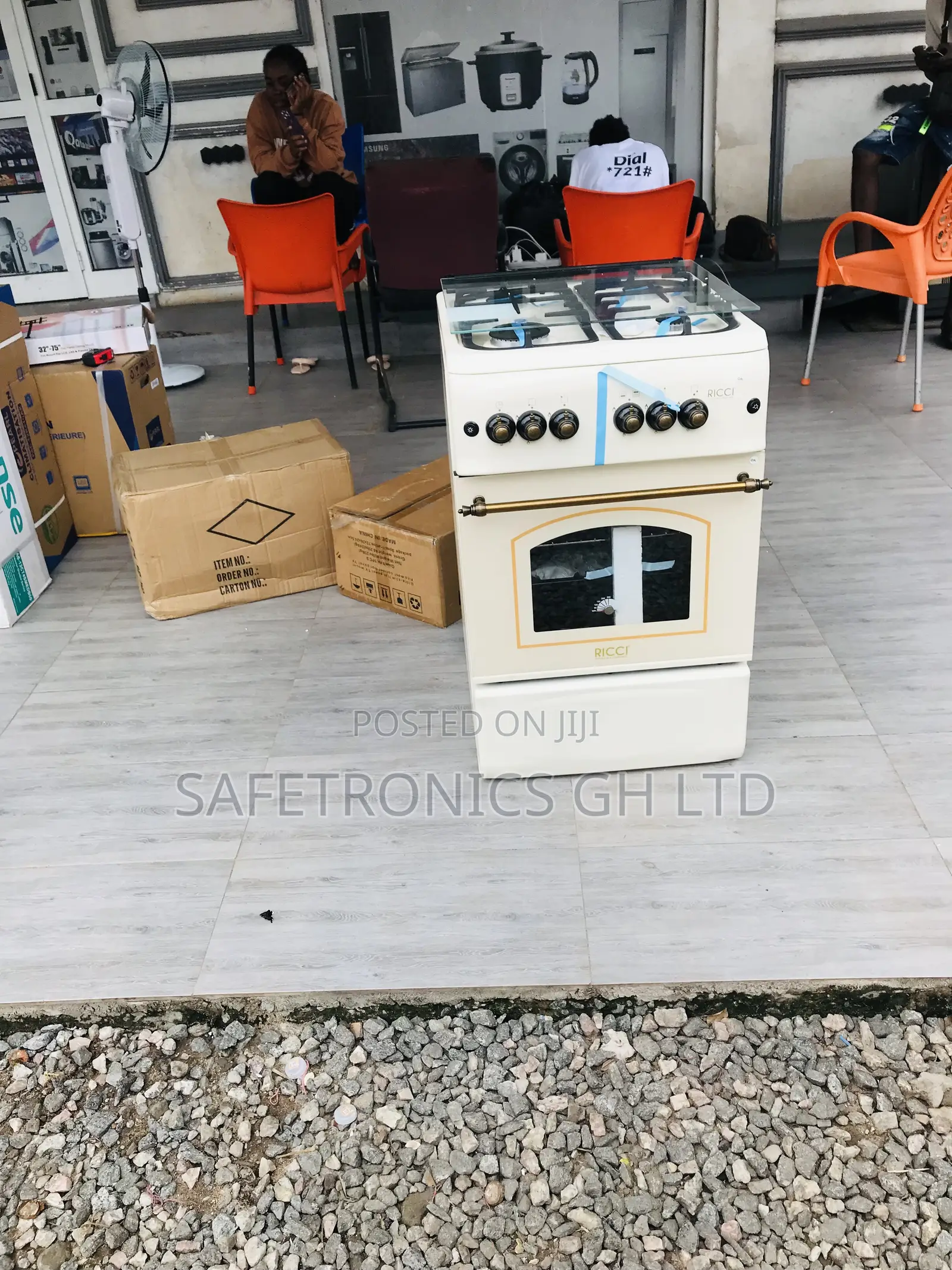 Reliable White Ricci 4 Gas Cooker Oven With Grill 50x50