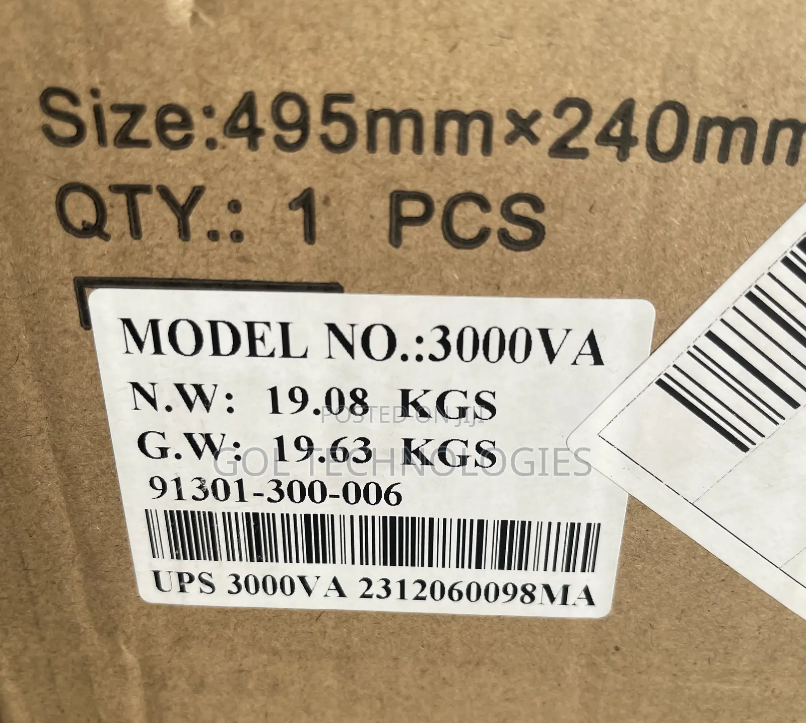 3000VA UPS or 3kva Uninterrupted Power Supply Sturnus