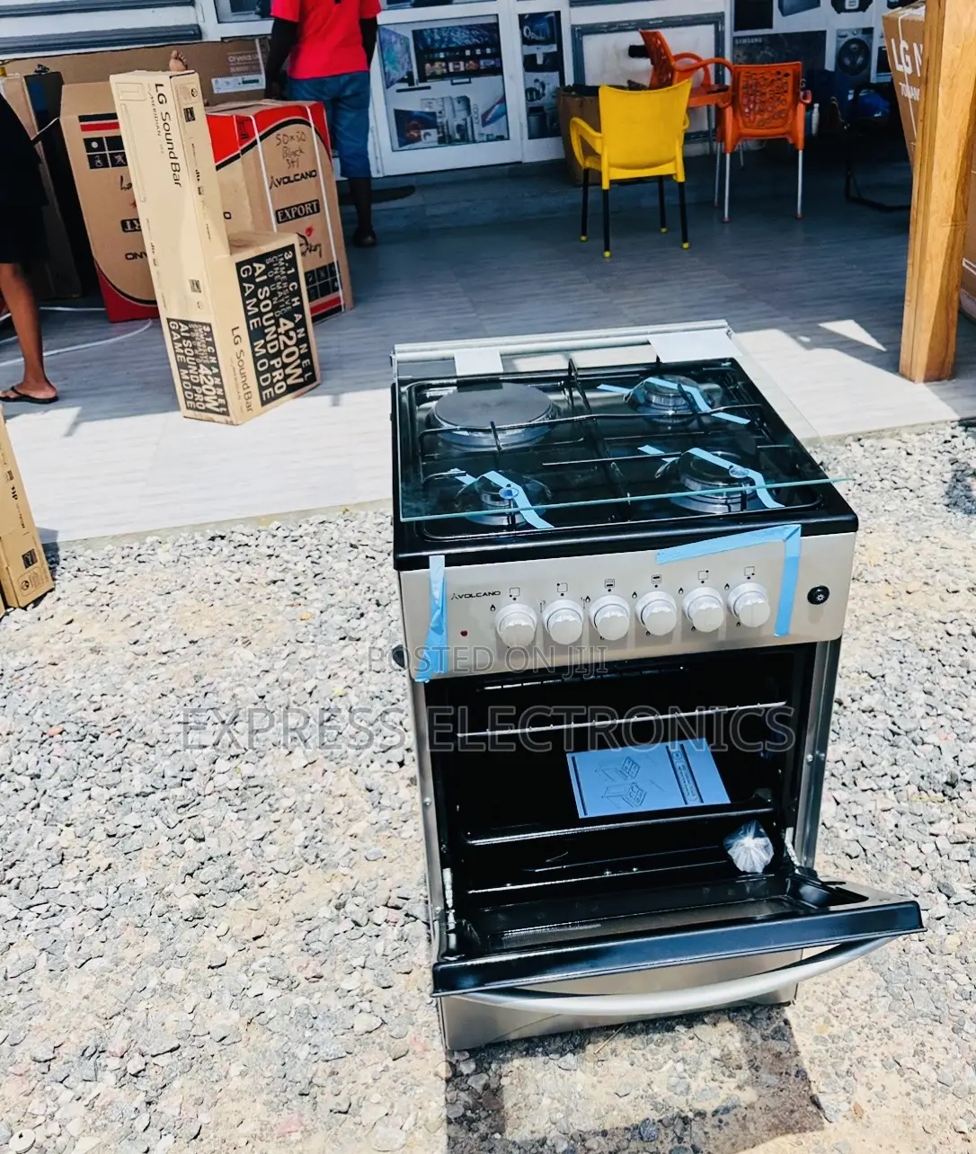 Spectacular Design 3-1 Stove Oven Grey 50/50 Volcano