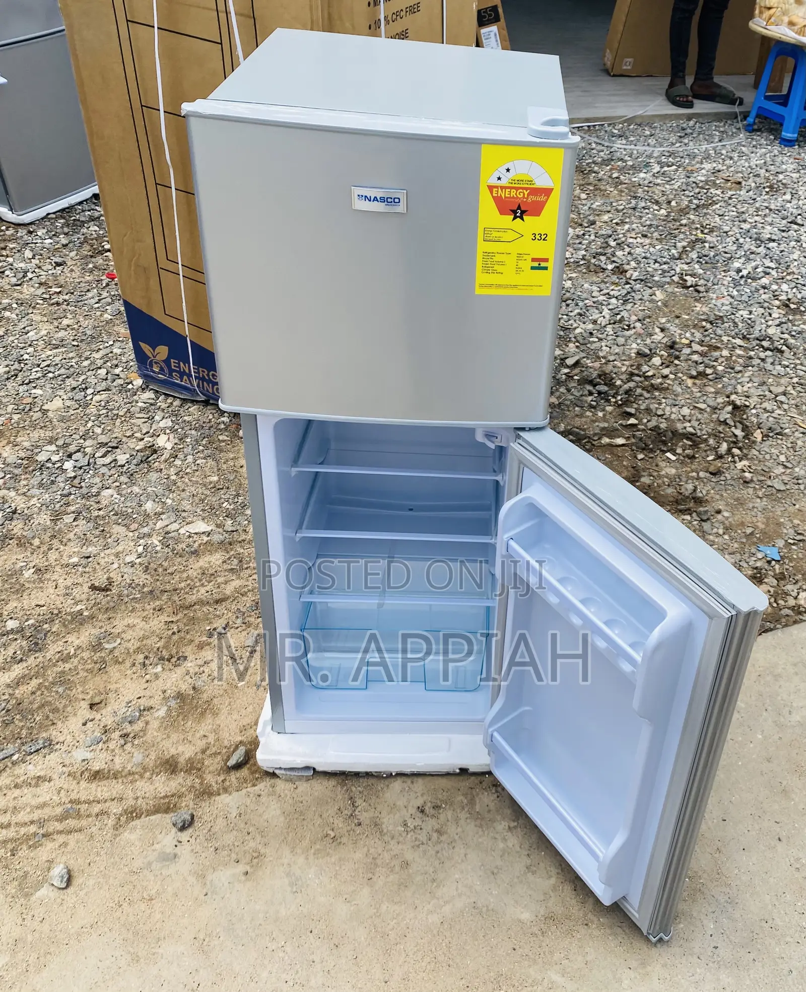 Top Freezer Nasco Nas D2-13fl 2 Door Electric Fridge(Gray).