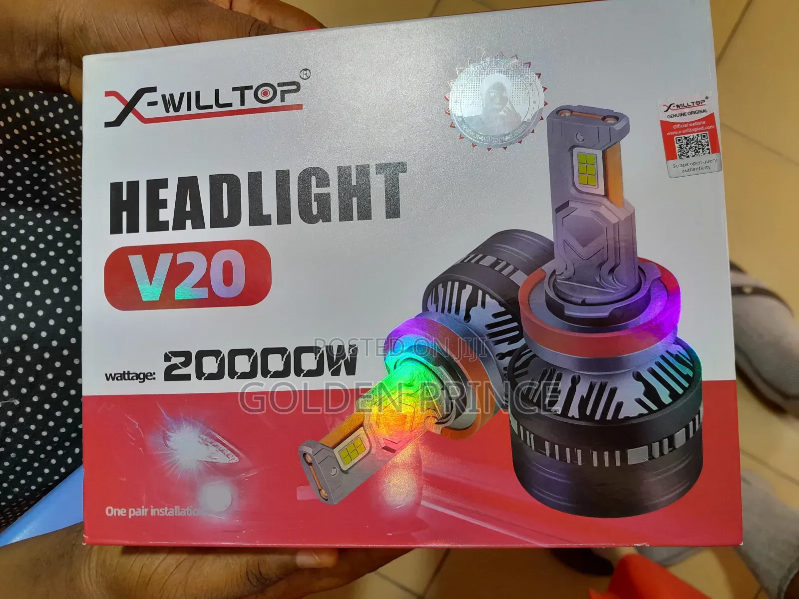 Headlight Chargeable Bulb 20000w