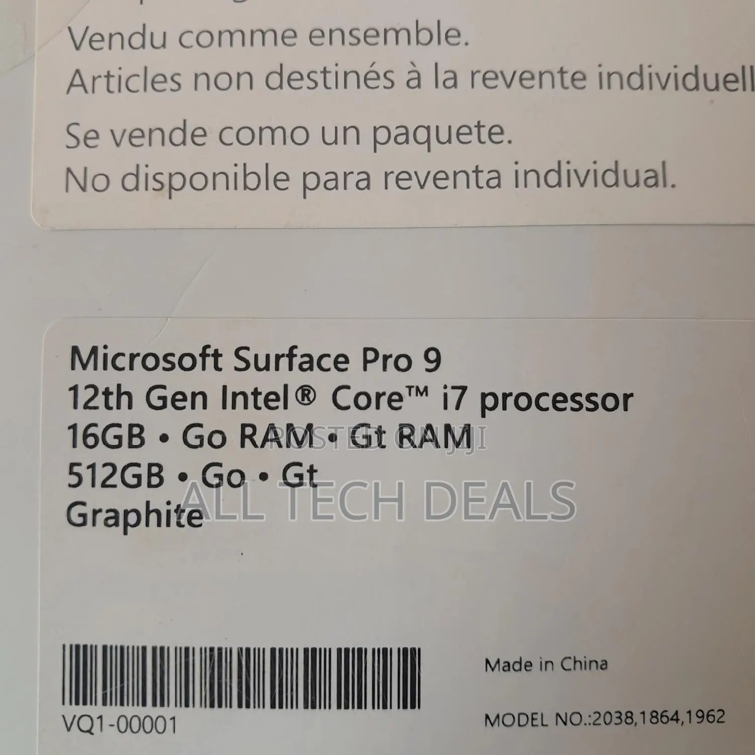 New Laptop Microsoft Surface Pro 9 16GB Intel Core I7 SSD 512GB