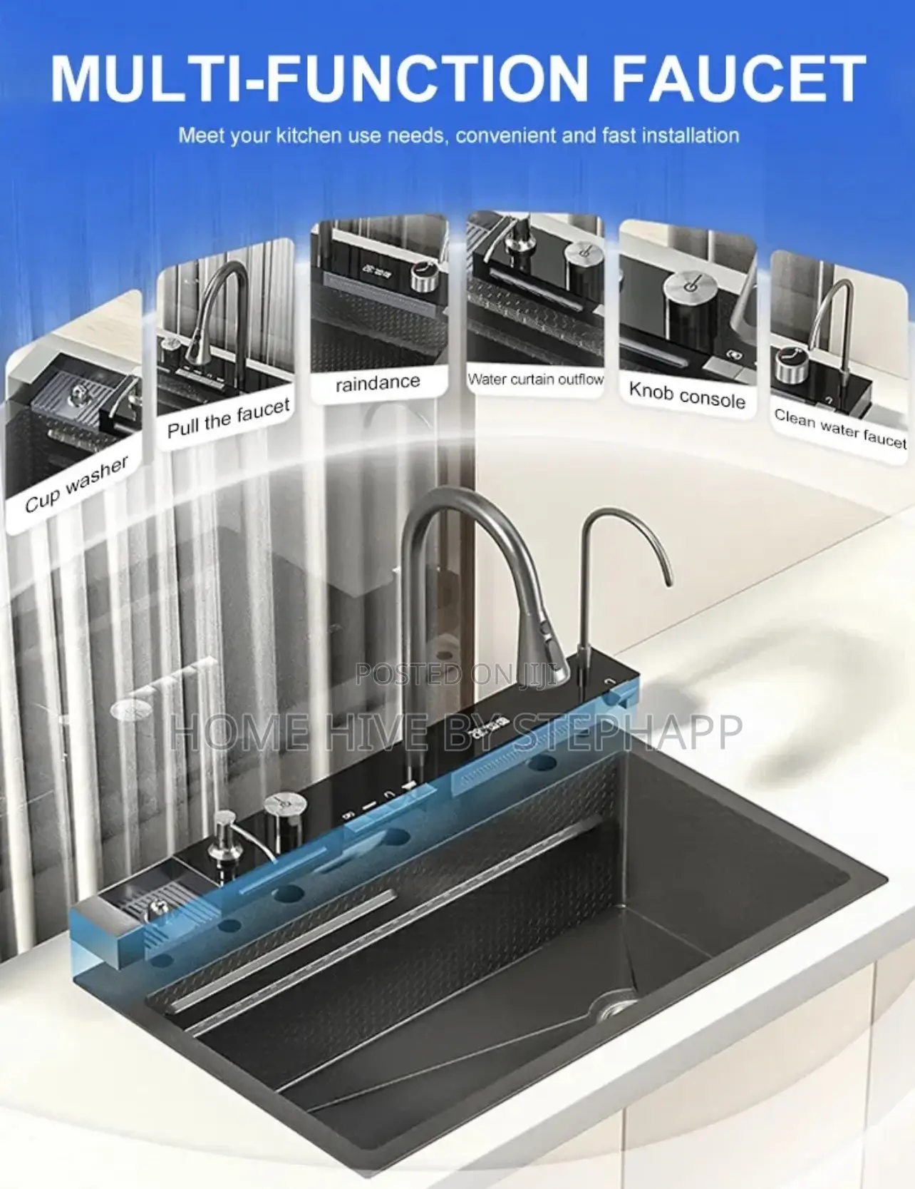 Multi-functional Smart Kitchen Piano Sink