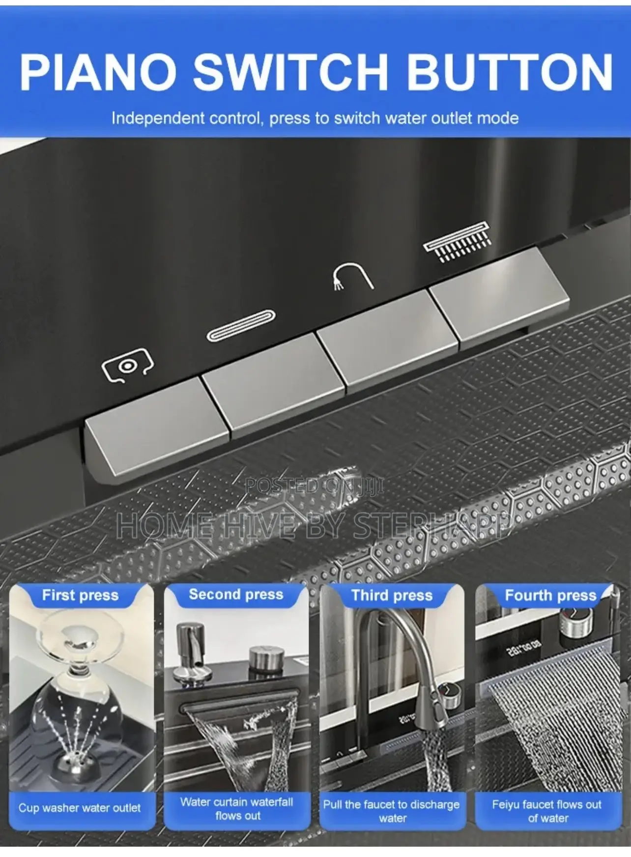 Multi-functional Smart Kitchen Piano Sink