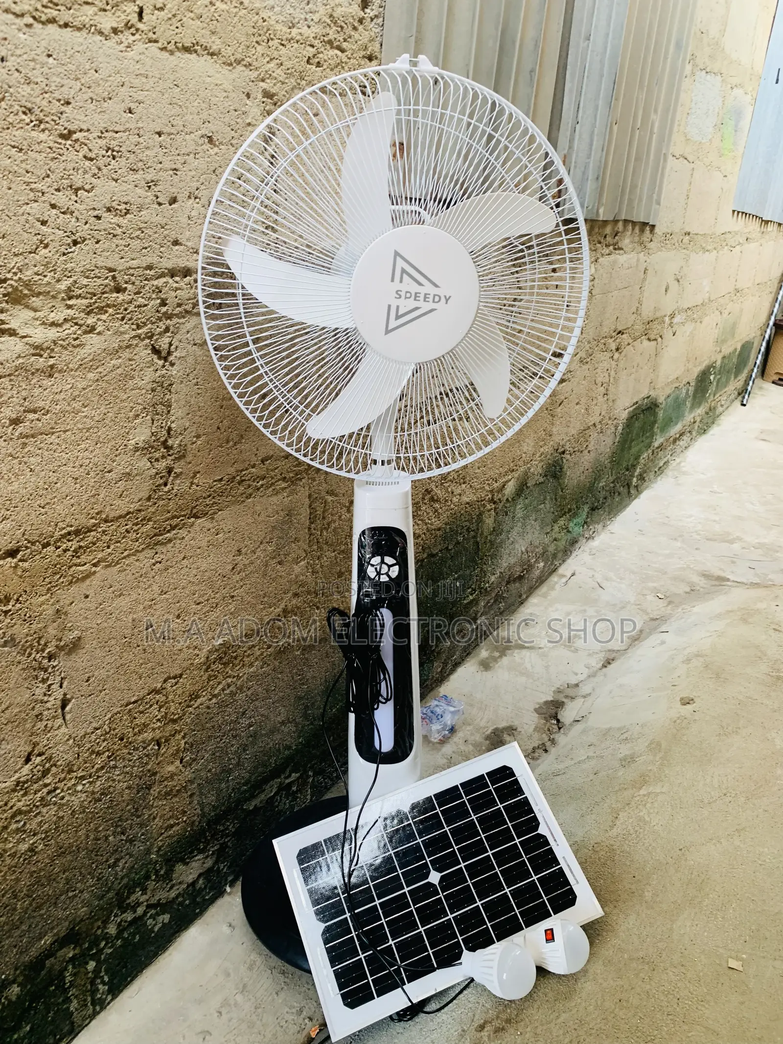 Reliable Speedy Electric Standing Fan(White).