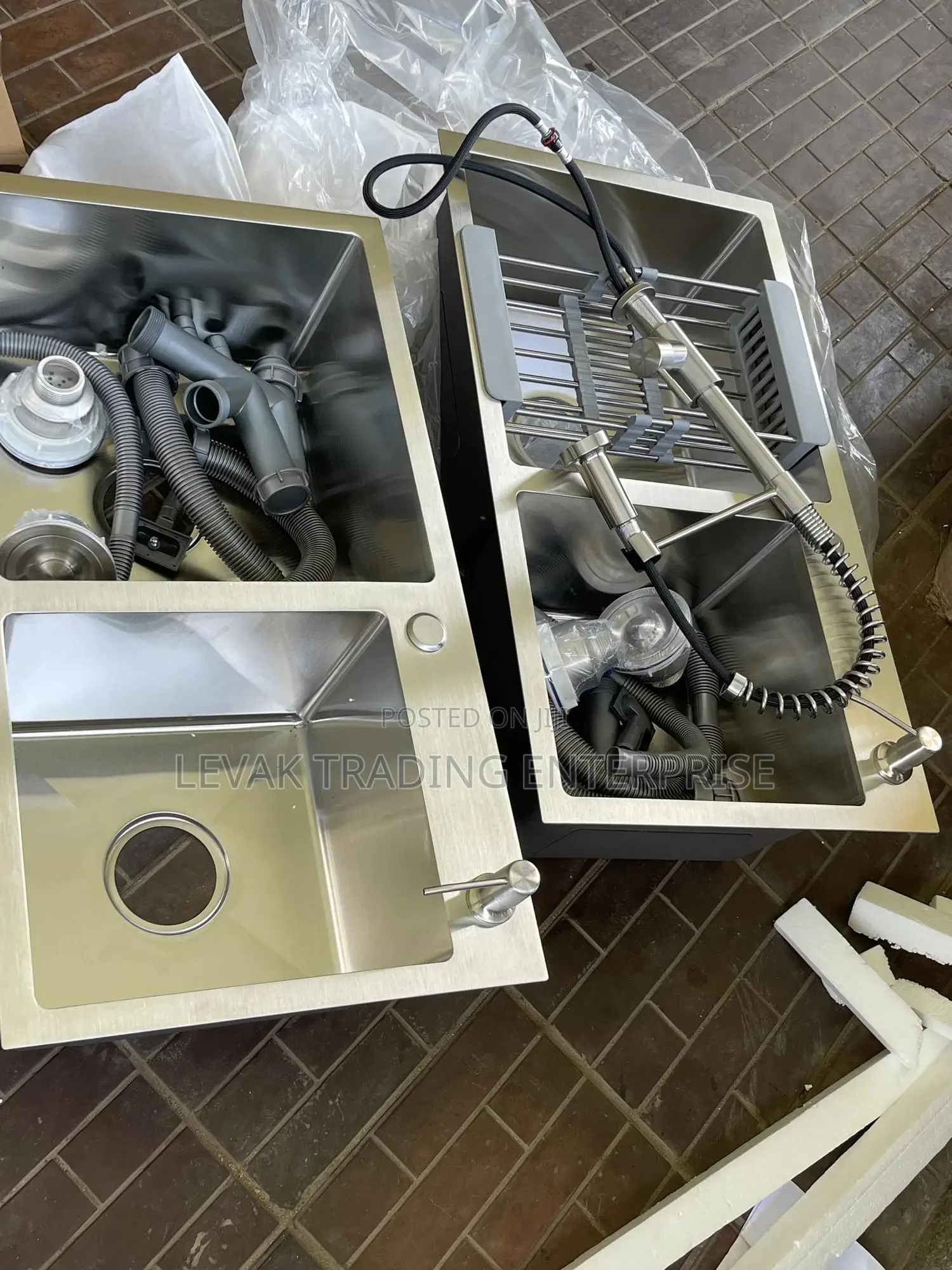 Armless Sink- Double Kitchen Sink, Deep Kitchen Sink