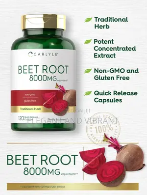 Beet Root Caps | 8000mg | 120 Count | Non-Gmo, Gluten Free
