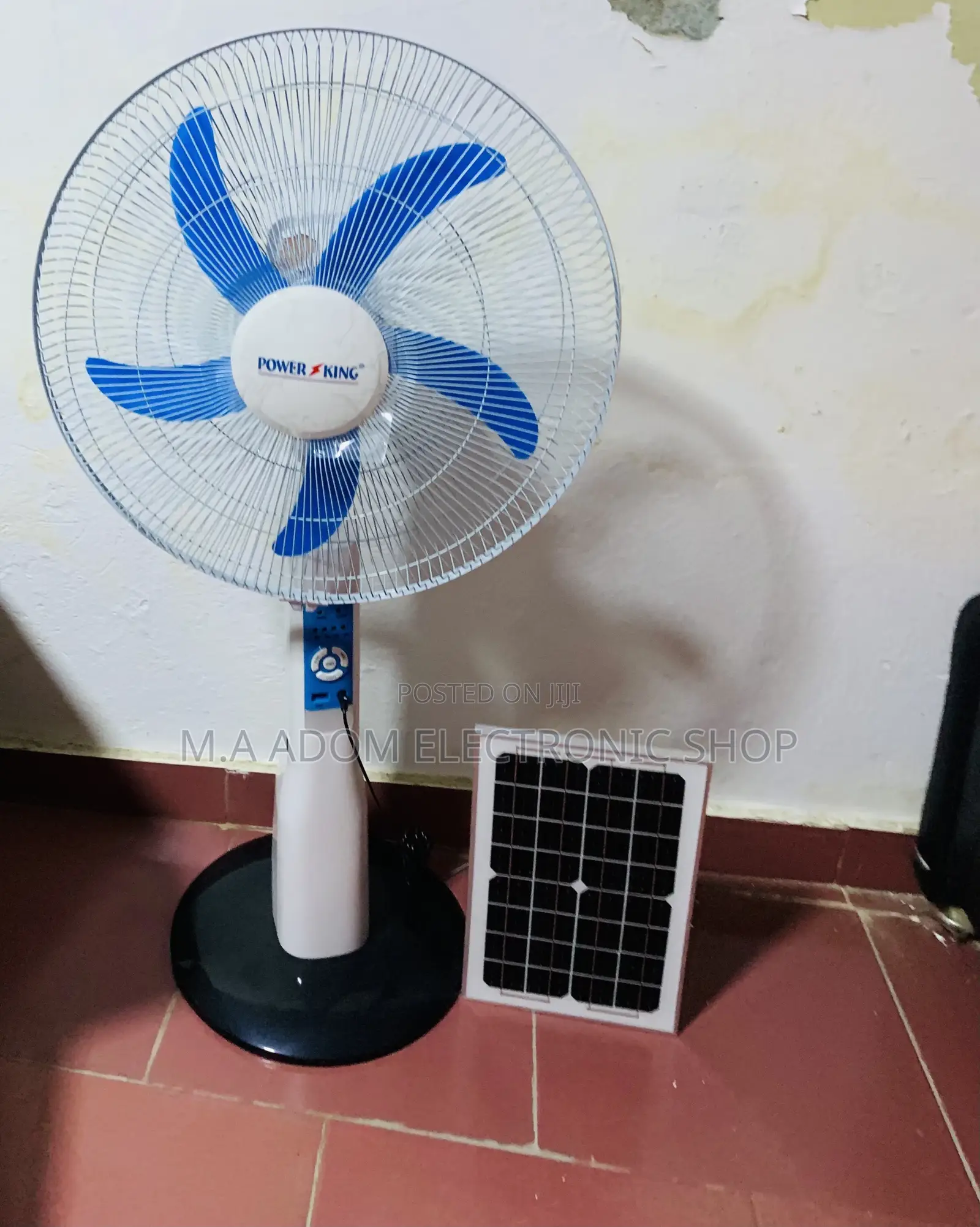 Quality Power King Rechargeable Fan With Solar Panel.