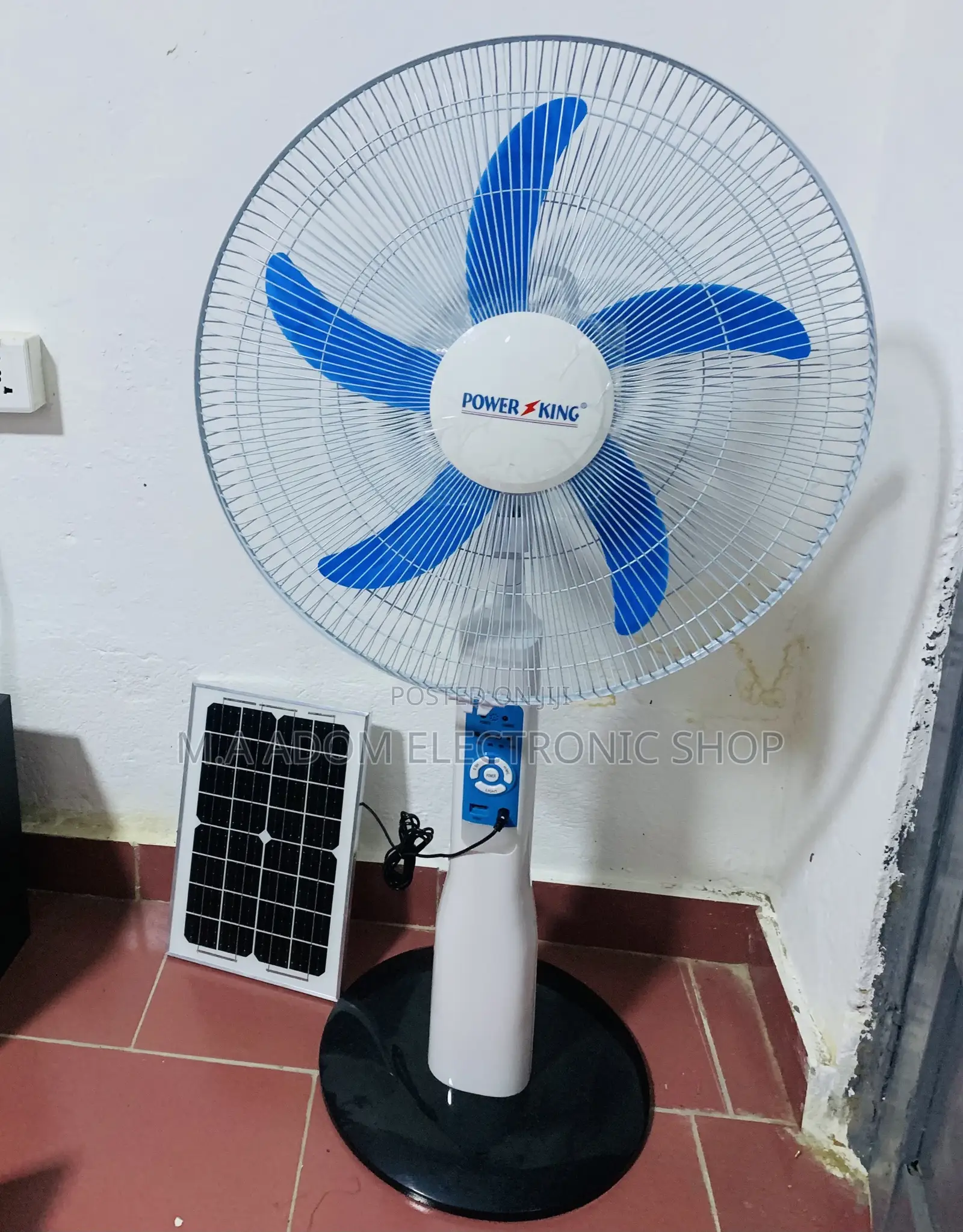 Fabulous Power King Rechargeable Fan With Solar Panel