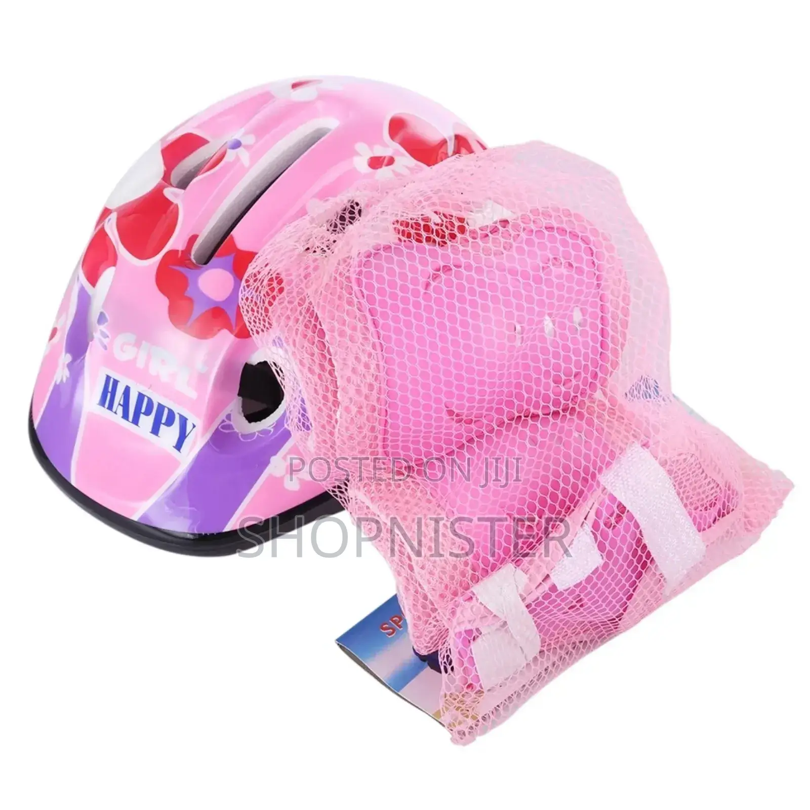 7pcs Bicycle Helmet Protect Gear Set for 5-13 Year-Old Girls