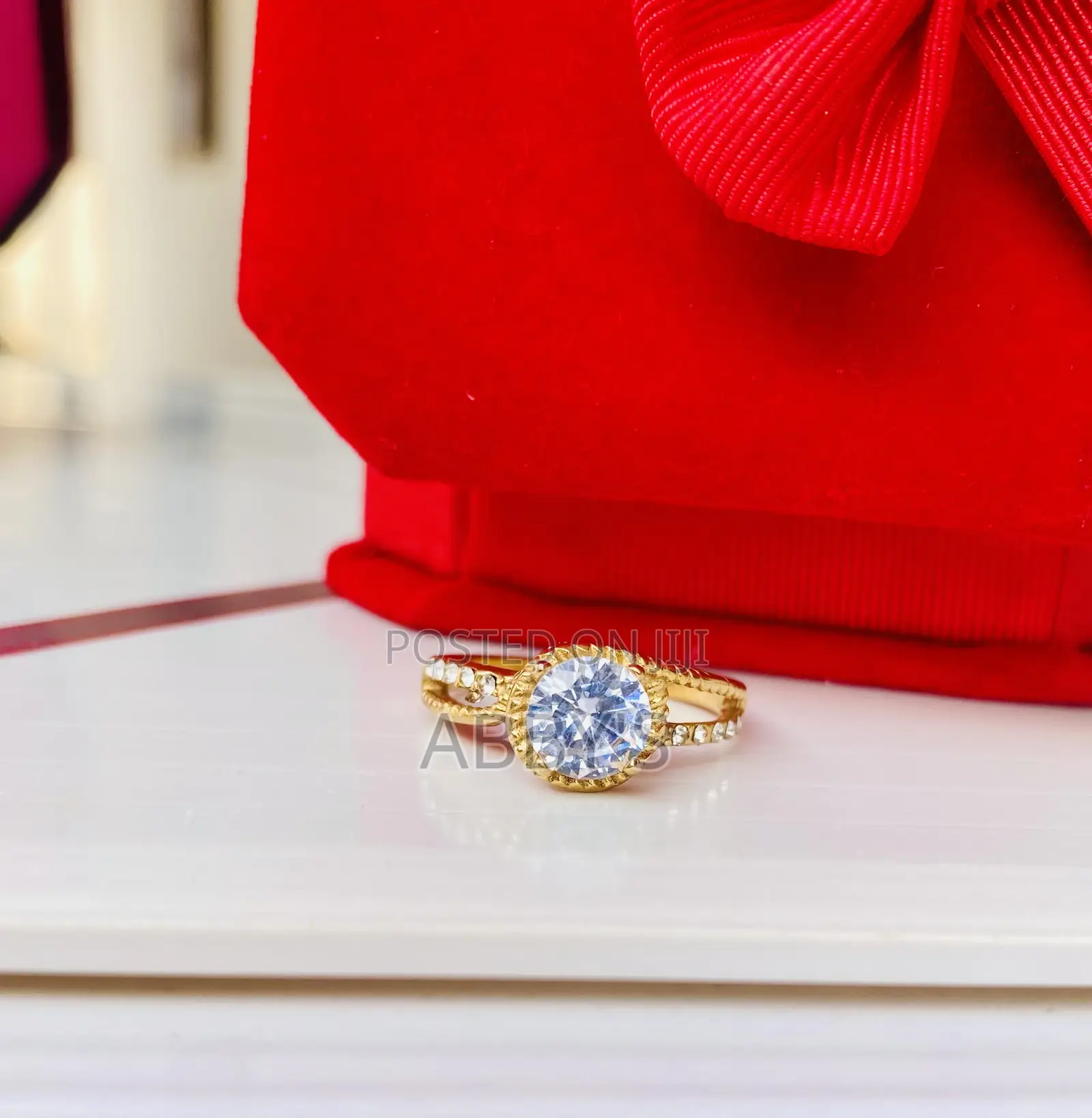 Quality Stainless Gold Engagement/Promise Ring