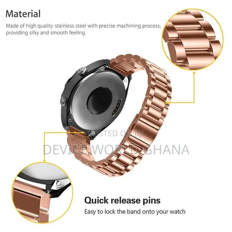 Platinum Stainless Steel Band for Samsung Watch Huawei Etc