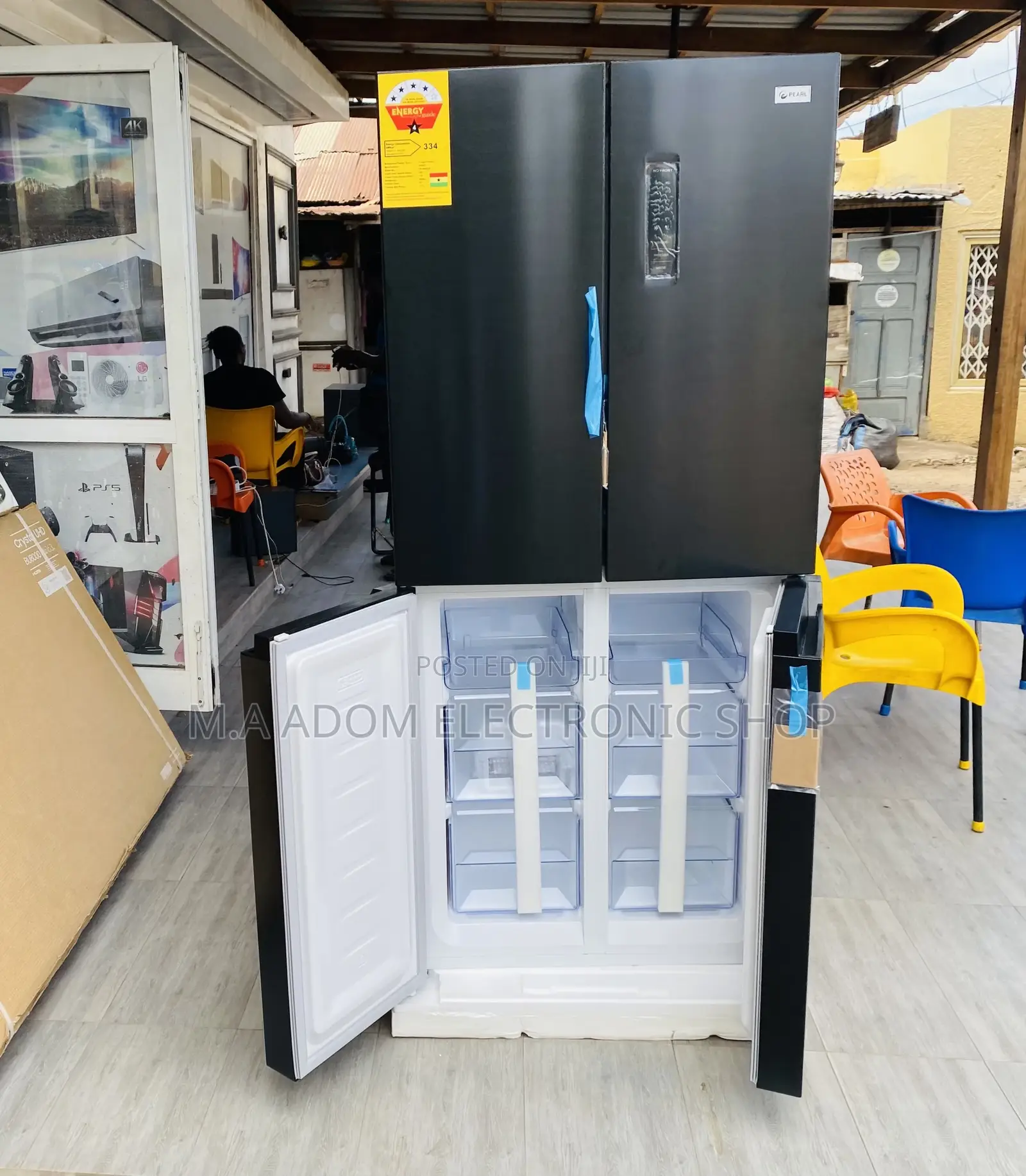 Shop Adorable Pearl Side by Side Fridge(PF-550BSS)337ltr.