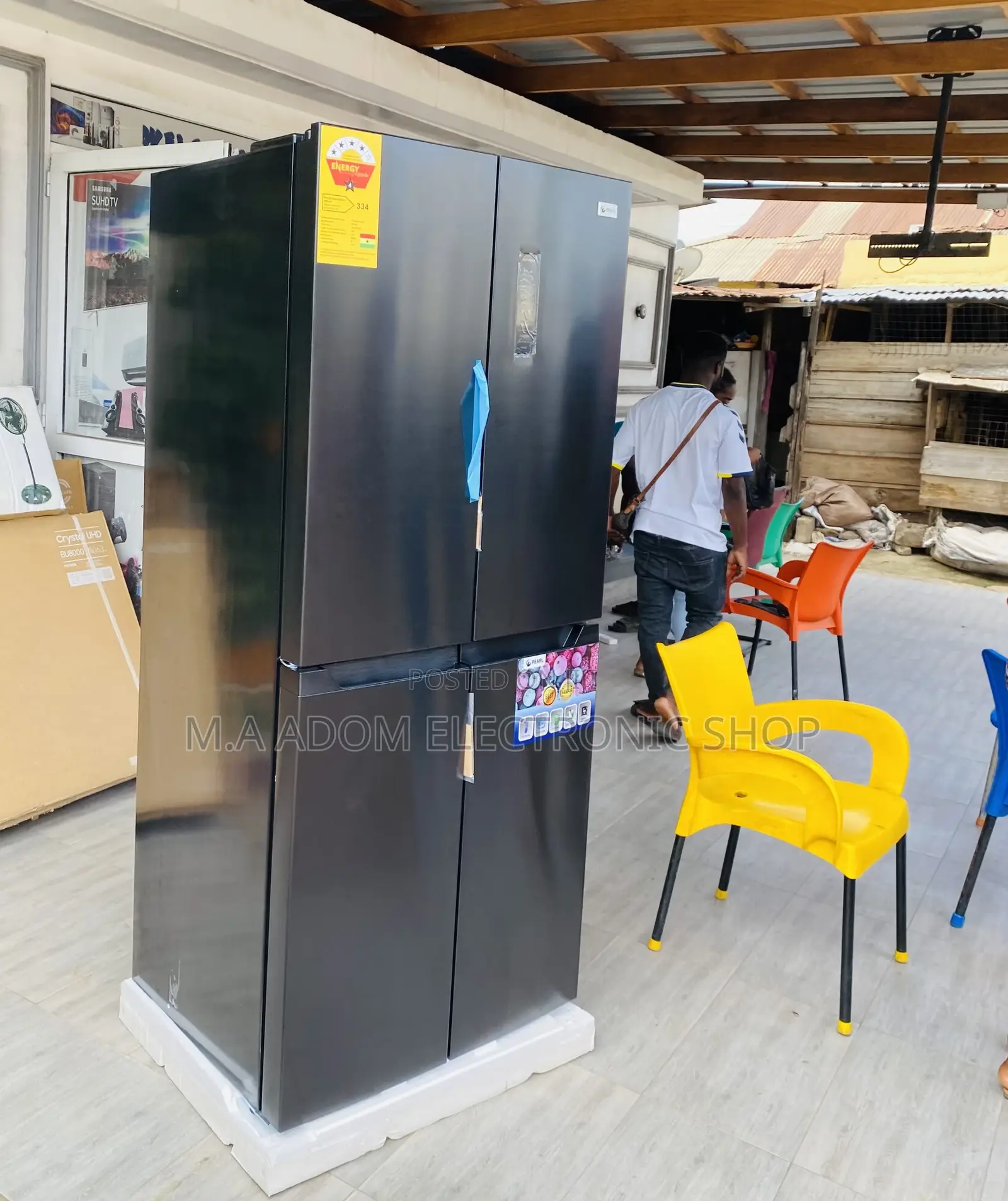 Classic Pearl Side by Side Electric Fridge PF-550BSS(337L)