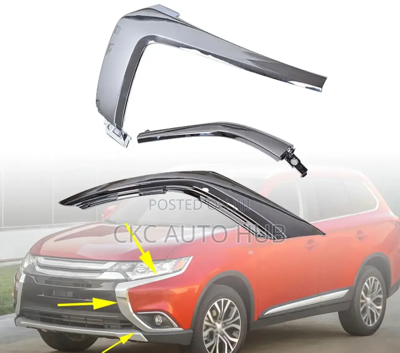 Outlander 2017 2018 2020 Front Bumper Chrome
