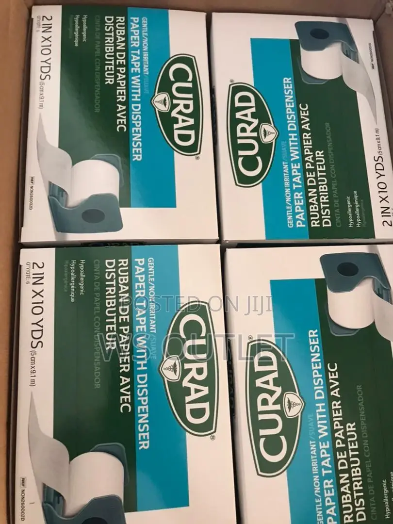CURAD Paper Adhesive Tape, 1" X 10 Yd. And 2" X 10 Yd. Roll