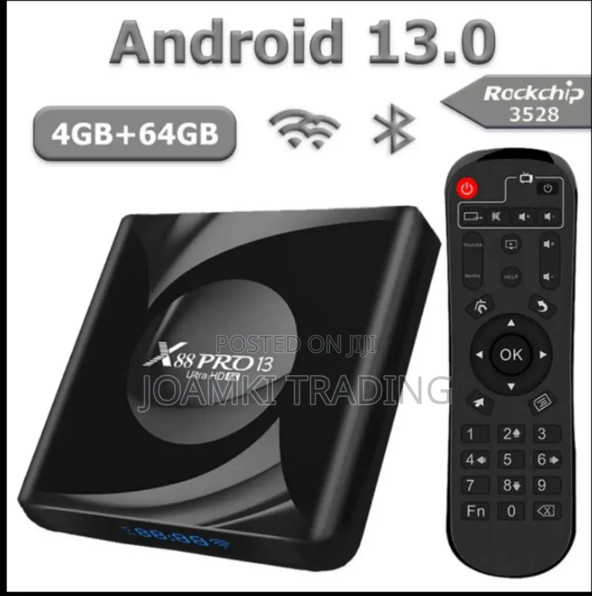 Android 13 Smart Tv Box, 4gb Ram 64gb Rom, 8kvideo, Bt, Wifi
