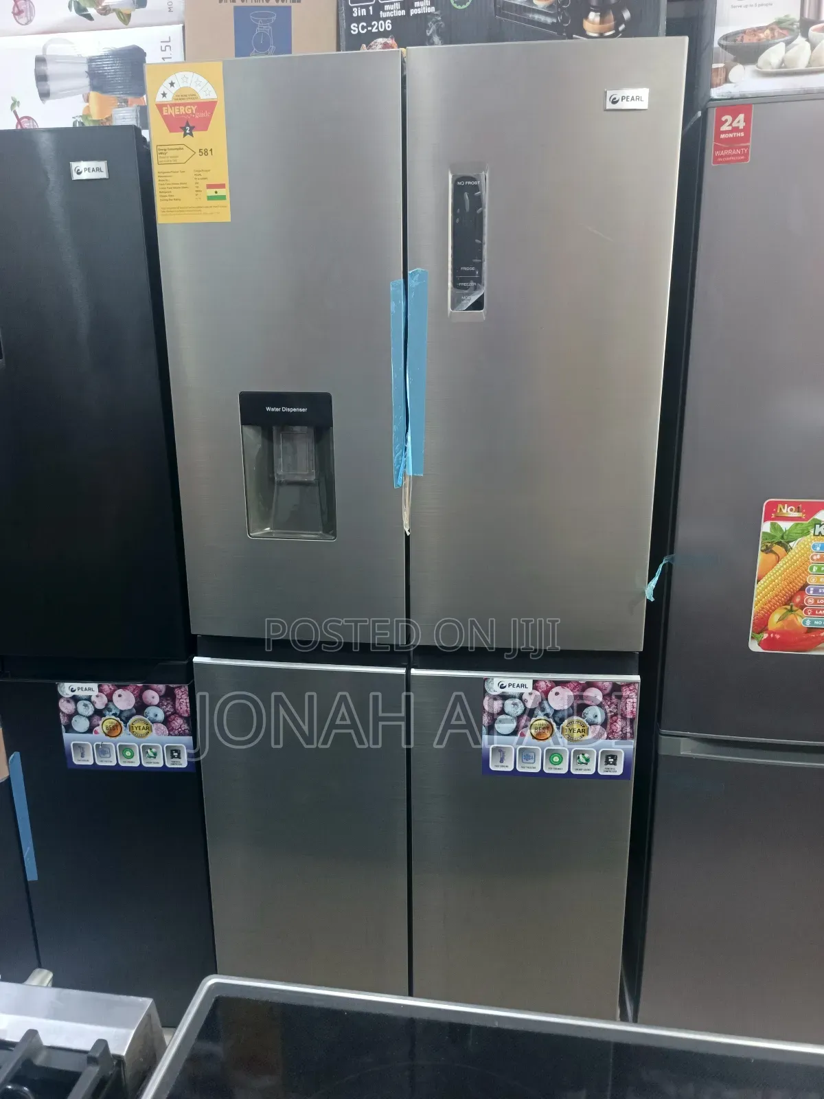 Pearl 398liters 4door Bottom Freezer Refrigerator Pf-6141xwd