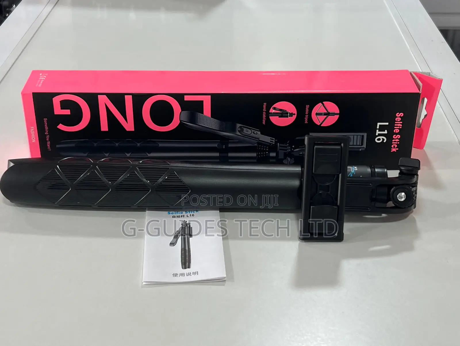 L16 Long Selfie Stick With Tripod Stand and Bluetooth Selfie
