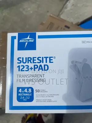 Medline Suresite 123+PAD Transparent Film Dressing 4in X 4.8