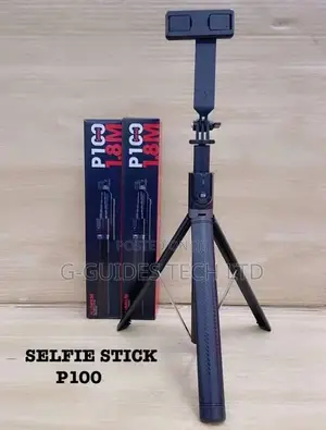 P100 Selfie Stick 1.77m With Bluetooth and 2 Led Light