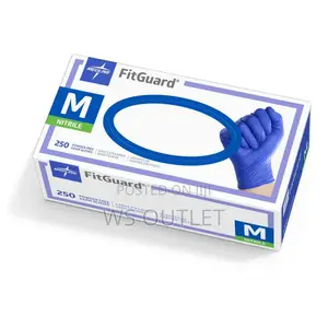 Medline Fitguard Nitrile Exam Gloves M 250ct