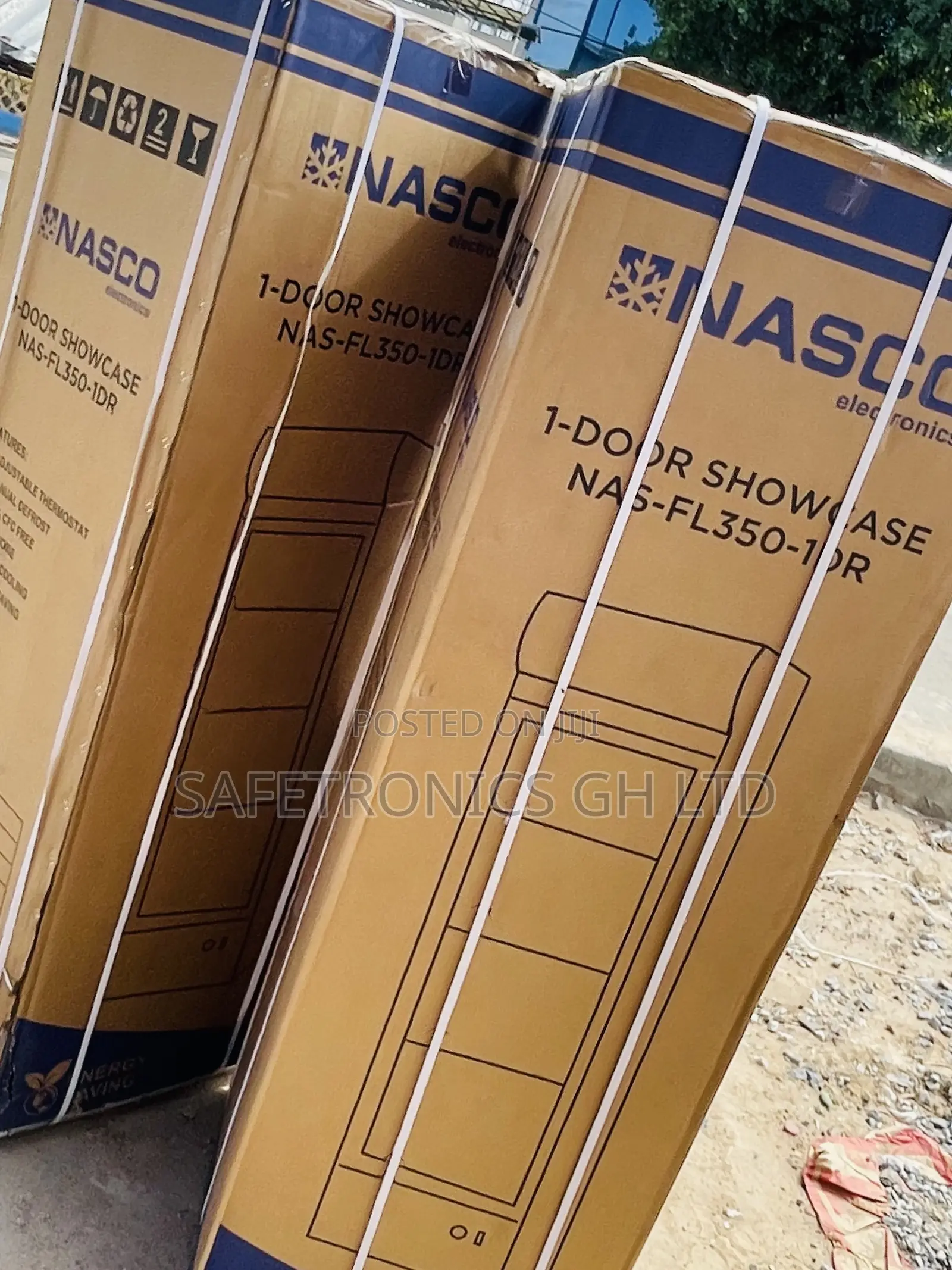 Unique Glass Lid Nas-Fl350-1dr Display Singledoor Fridge 