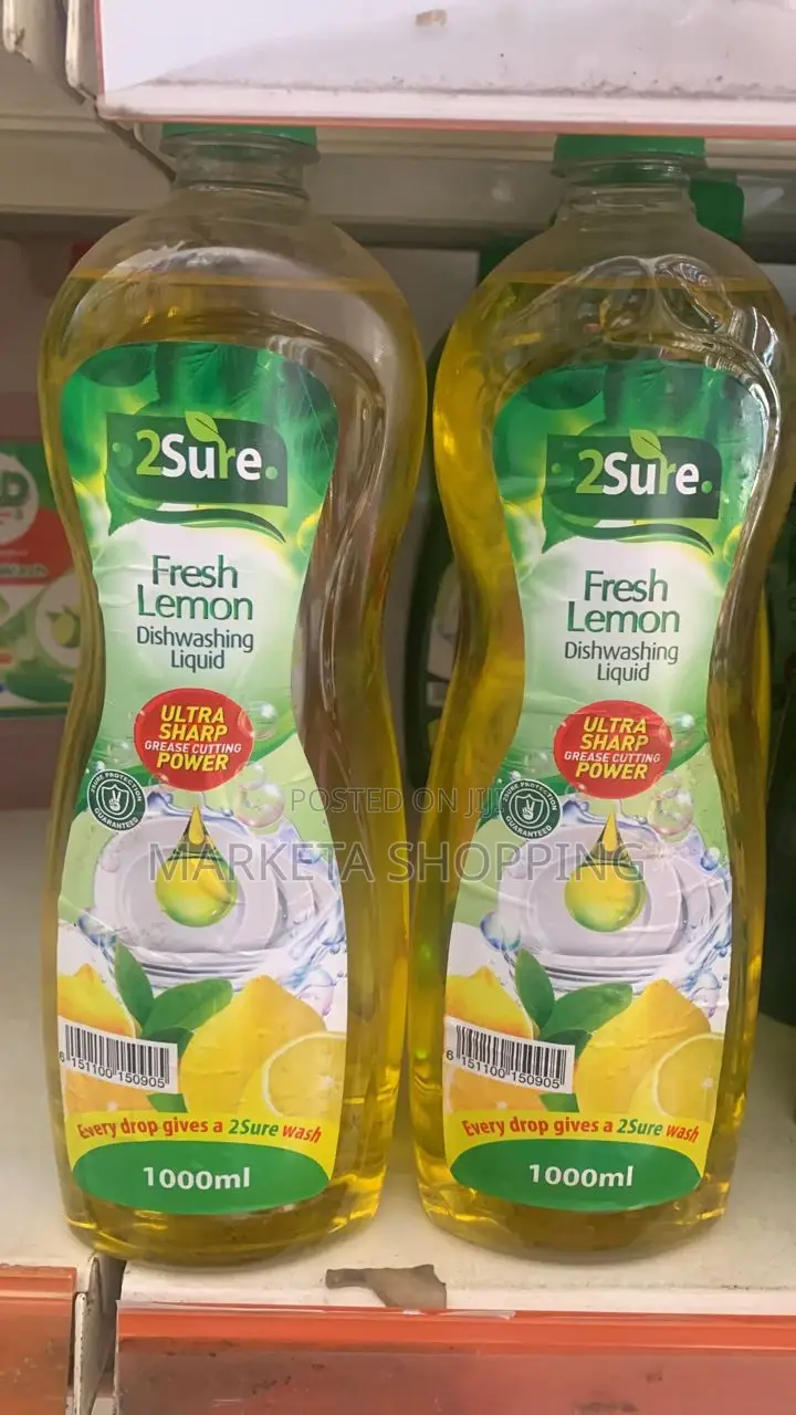 2 Sure Fresh Lemon Dishwashing Liquid Soap 1000ml