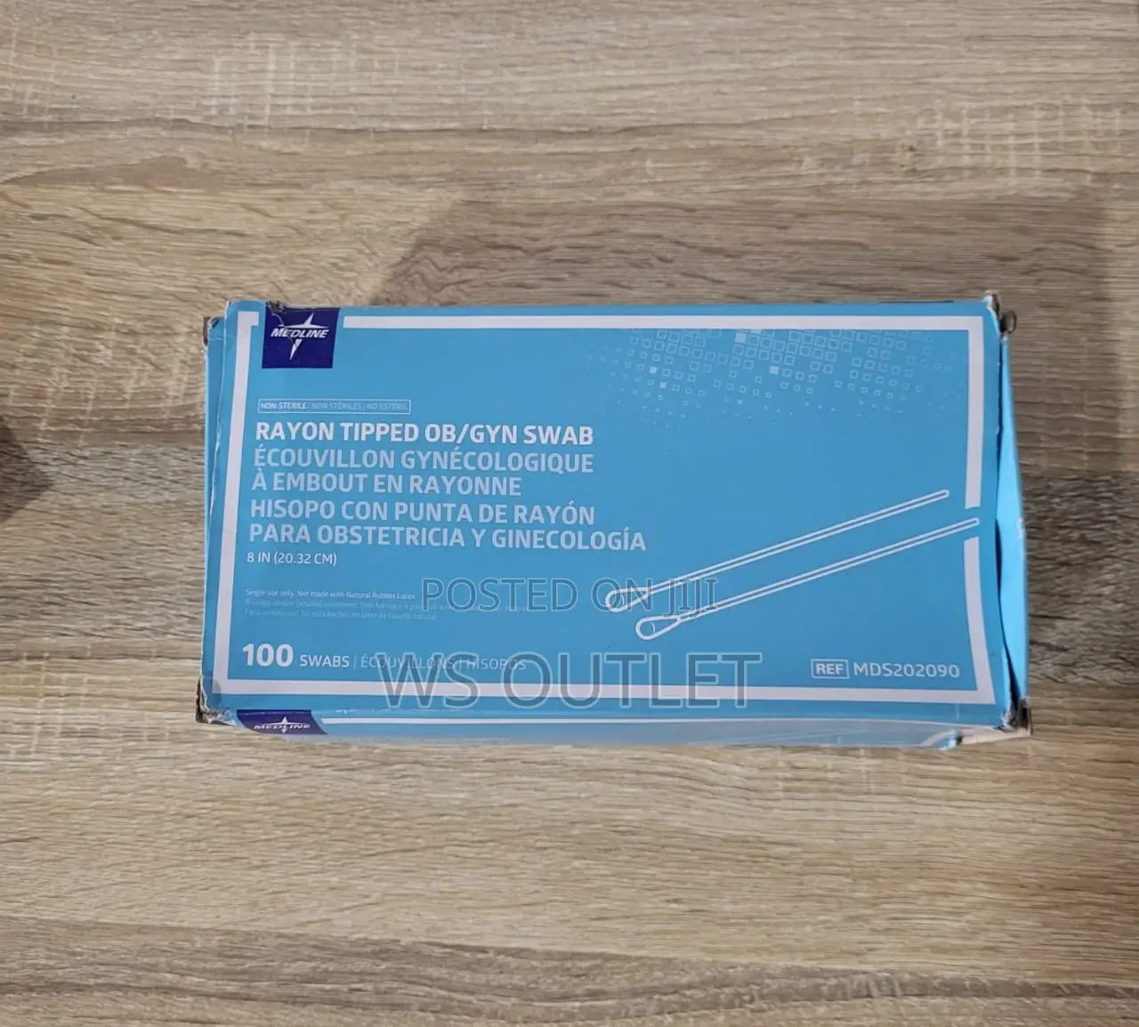 Medline Non-Sterile OB/GYN Swabs, Rayon Tipped, for Medicine