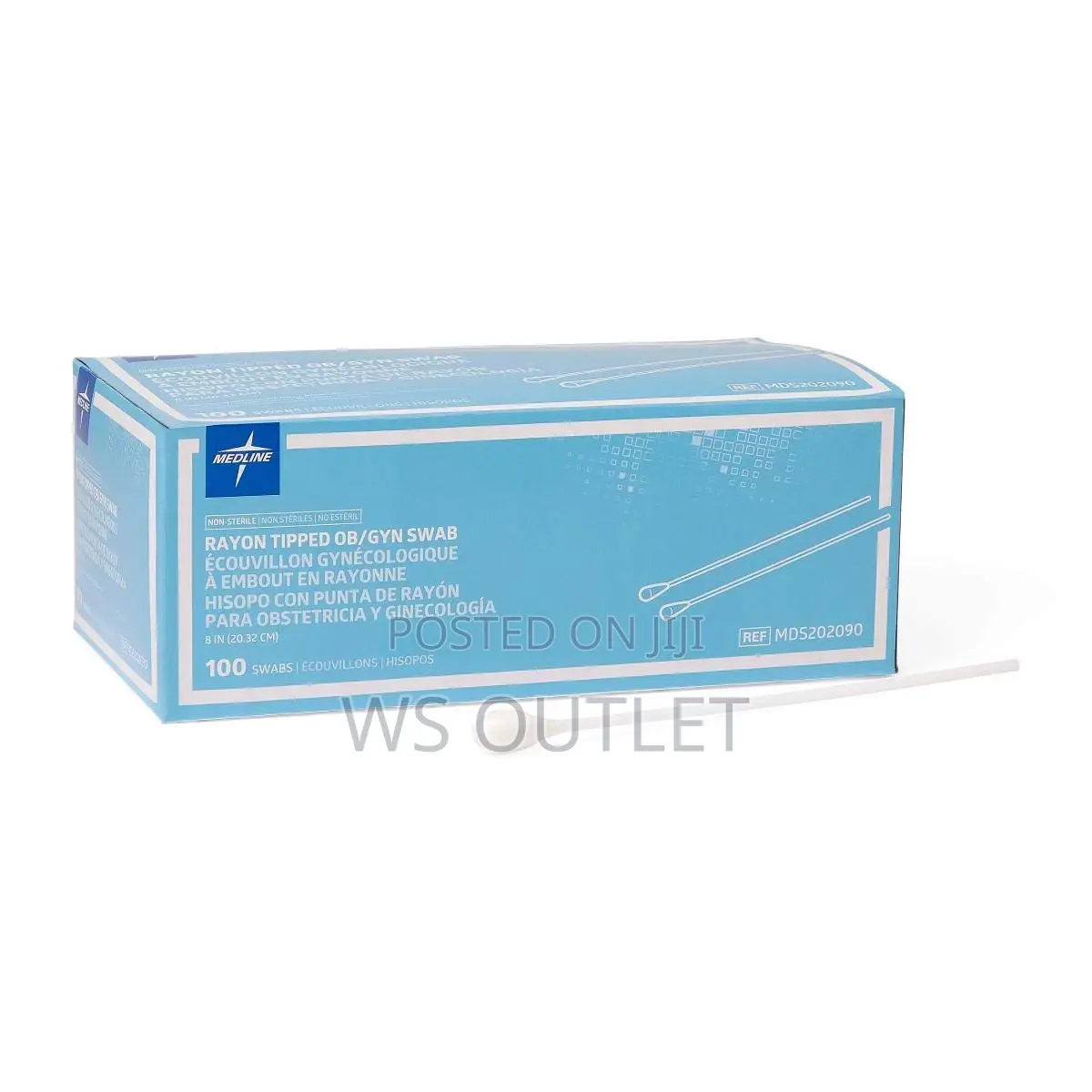 Medline Non-Sterile OB/GYN Swabs, Rayon Tipped, for Medicine
