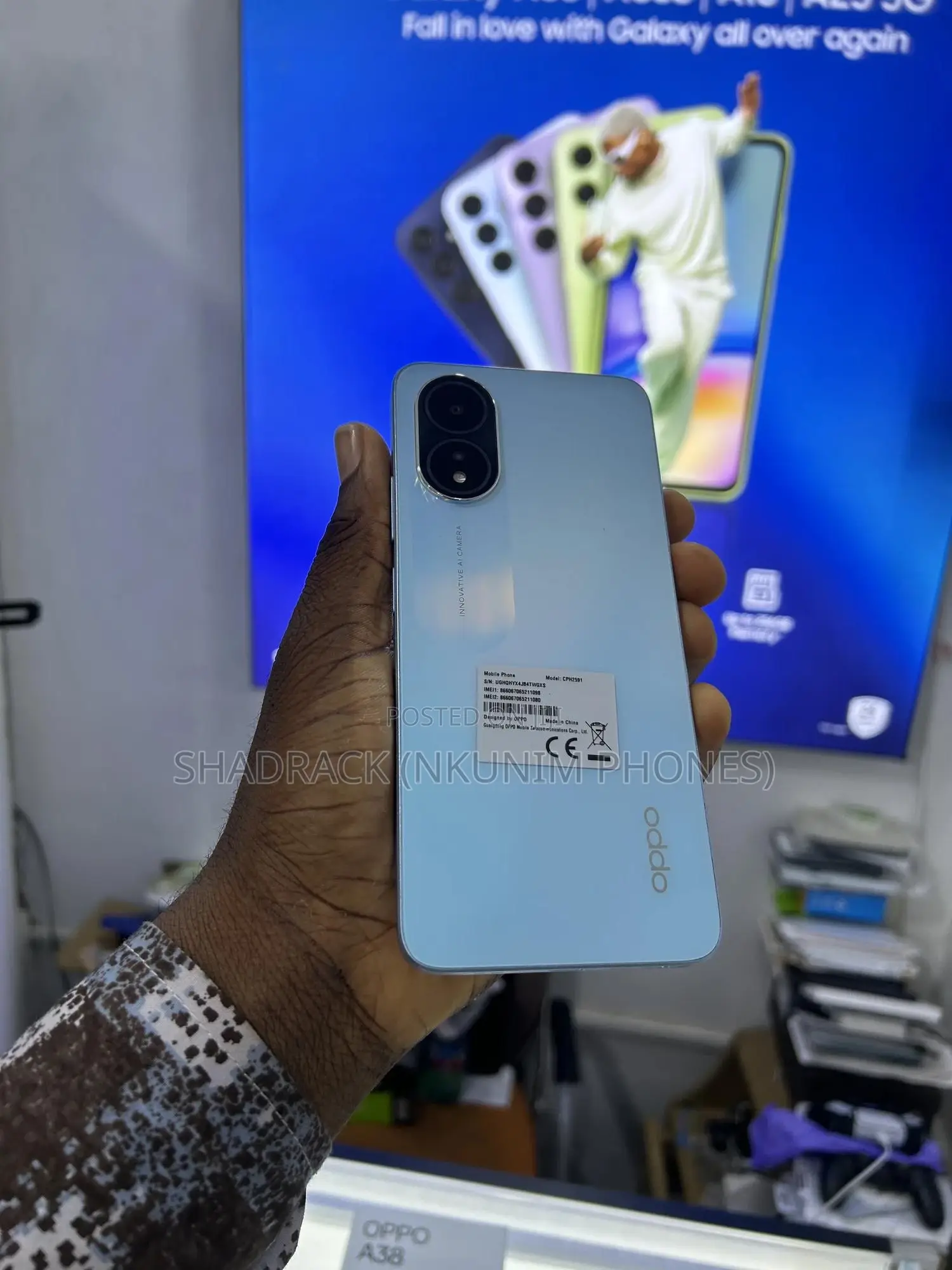 New Oppo A18 64 GB Blue