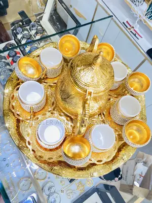 Crystal Gold Turkish Tea Set
