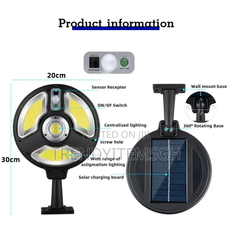 60w Sensor Solar Compound Wall Light
