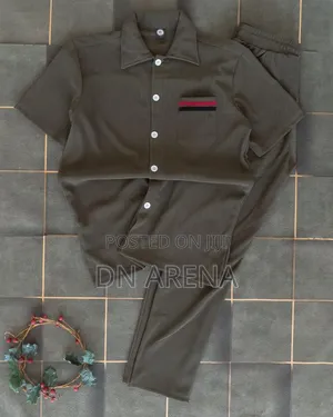 Quality Men 2pcs Outfits Trousers and Top