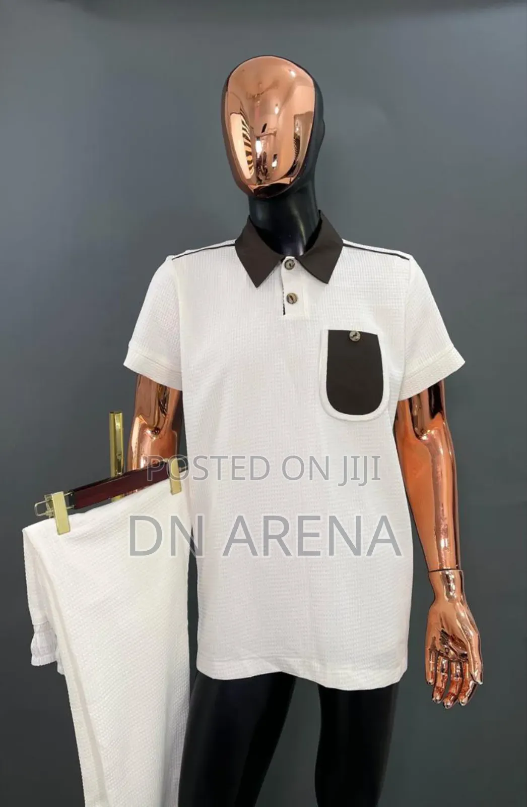 Quality Men 2pcs Outfits Trousers and Top