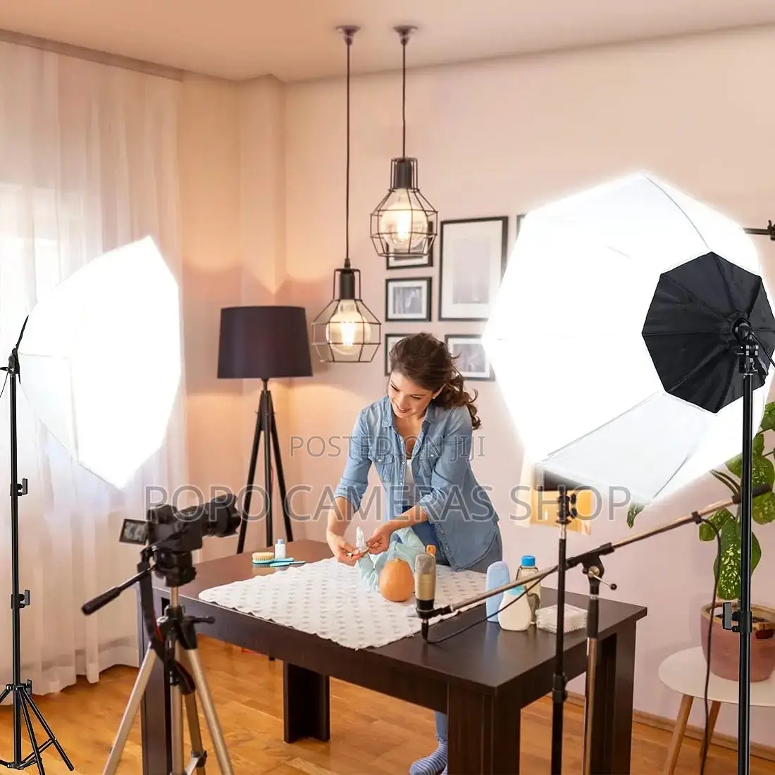 Softbox With Stand, Light And Remote
