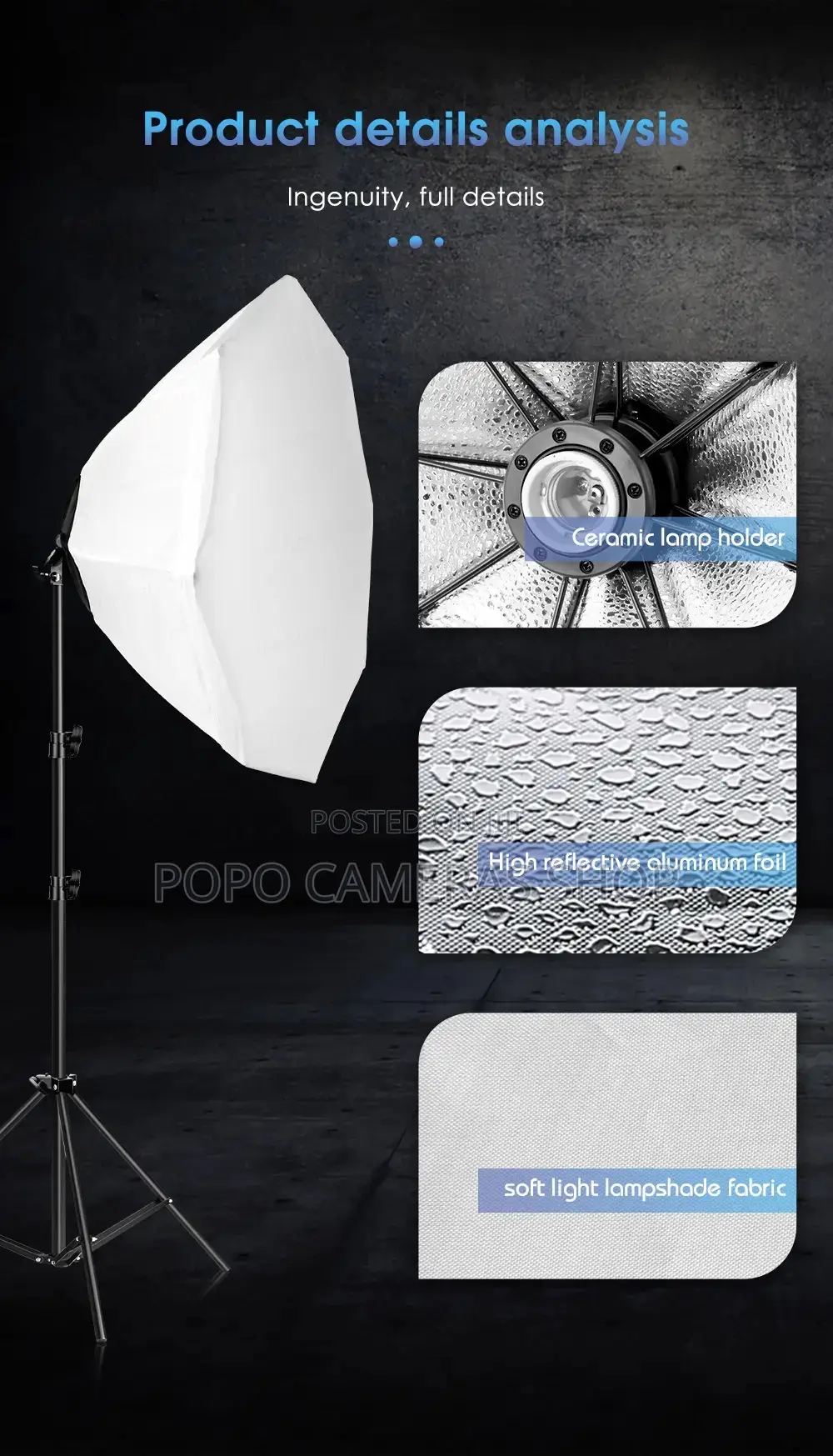Softbox With Stand, Light And Remote