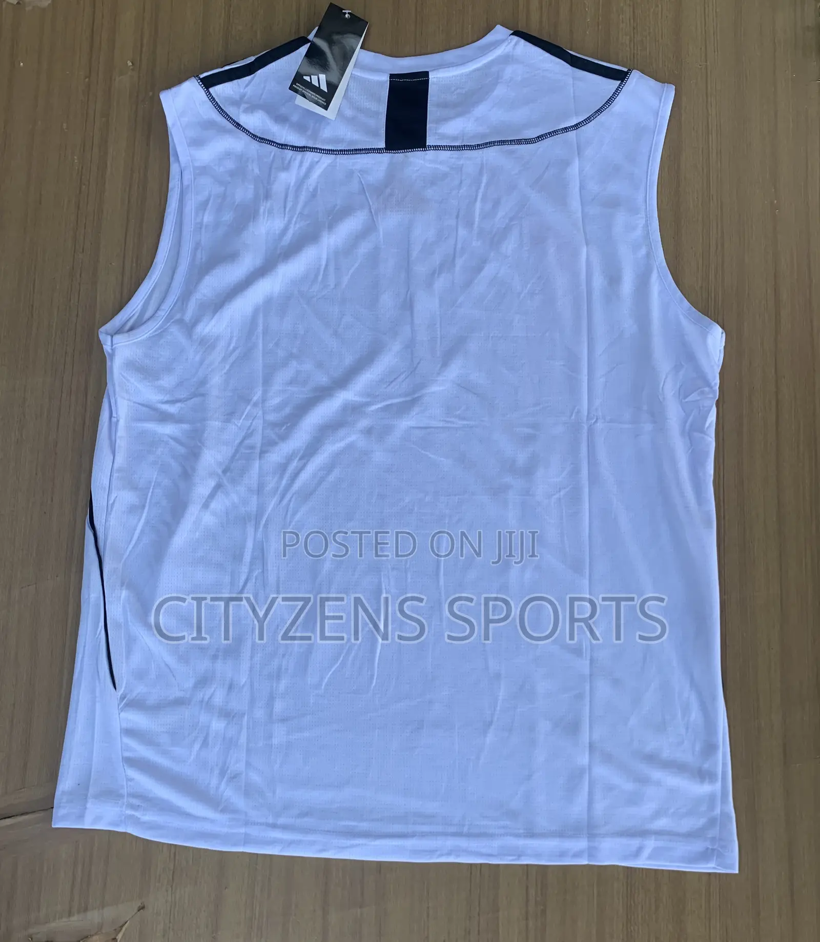 Adidas White Sleeveless Top