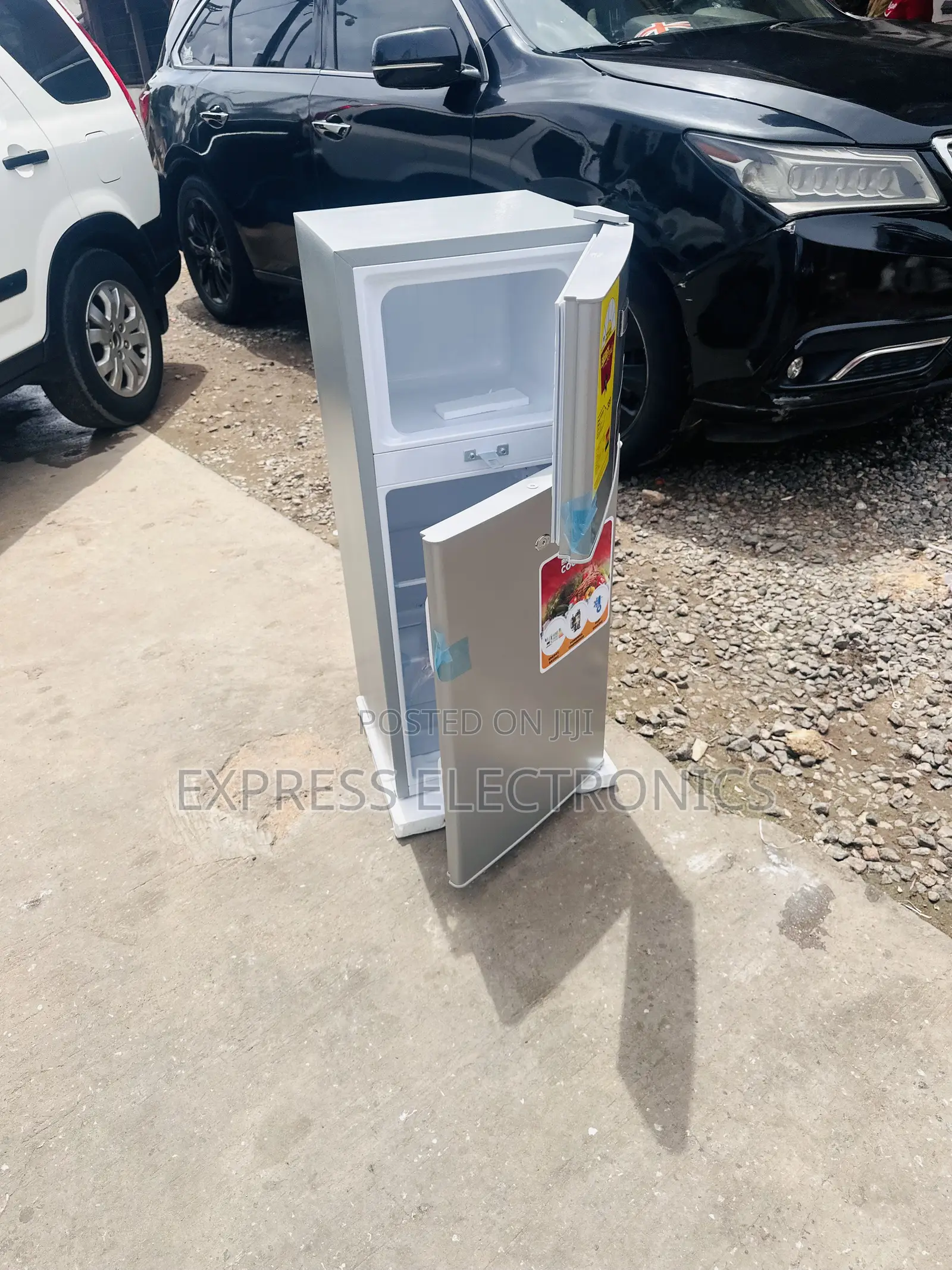 Zara -135fl Double Door Fridge Grey Color