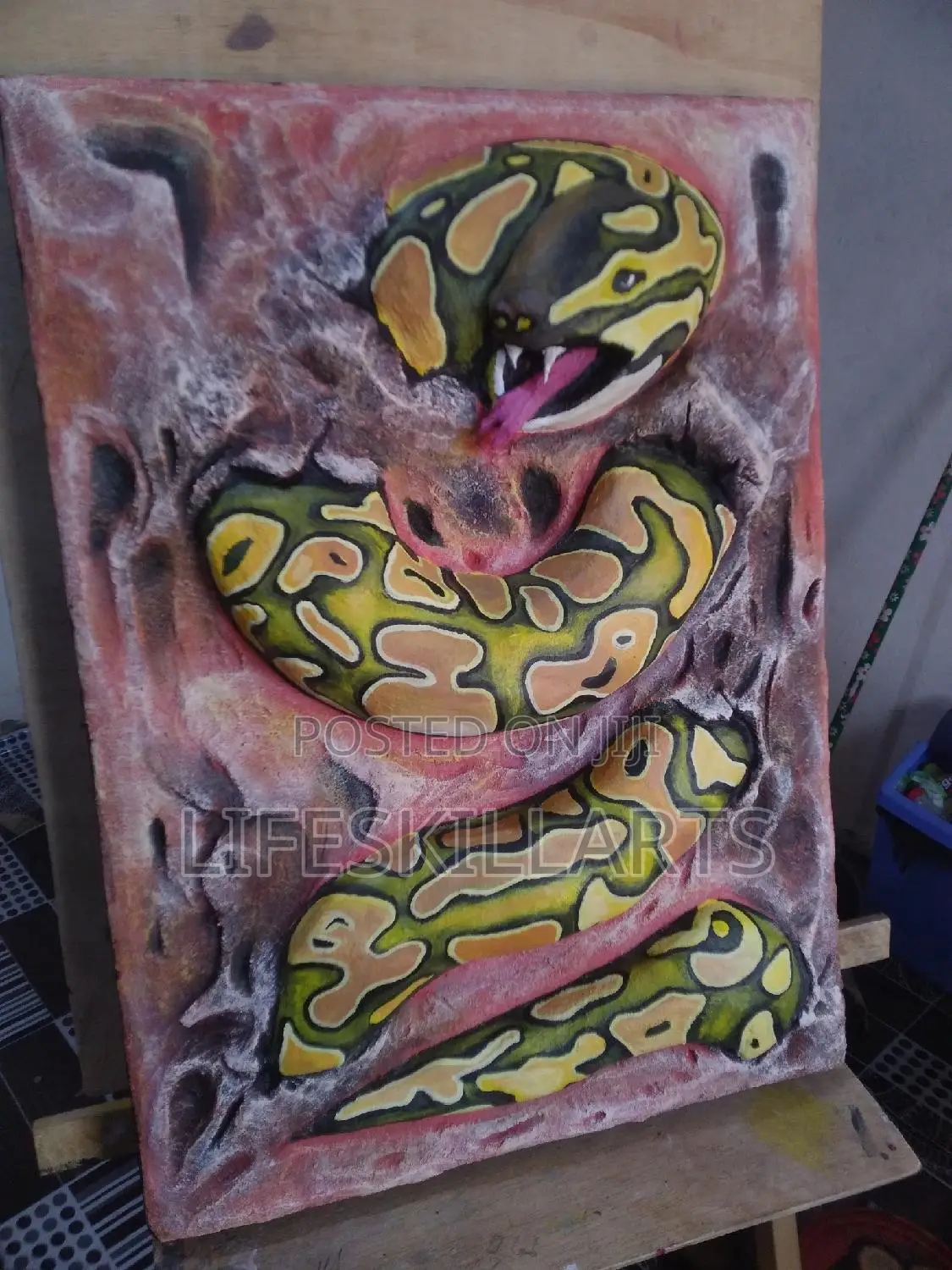 Cement on Canvas Landscape Art