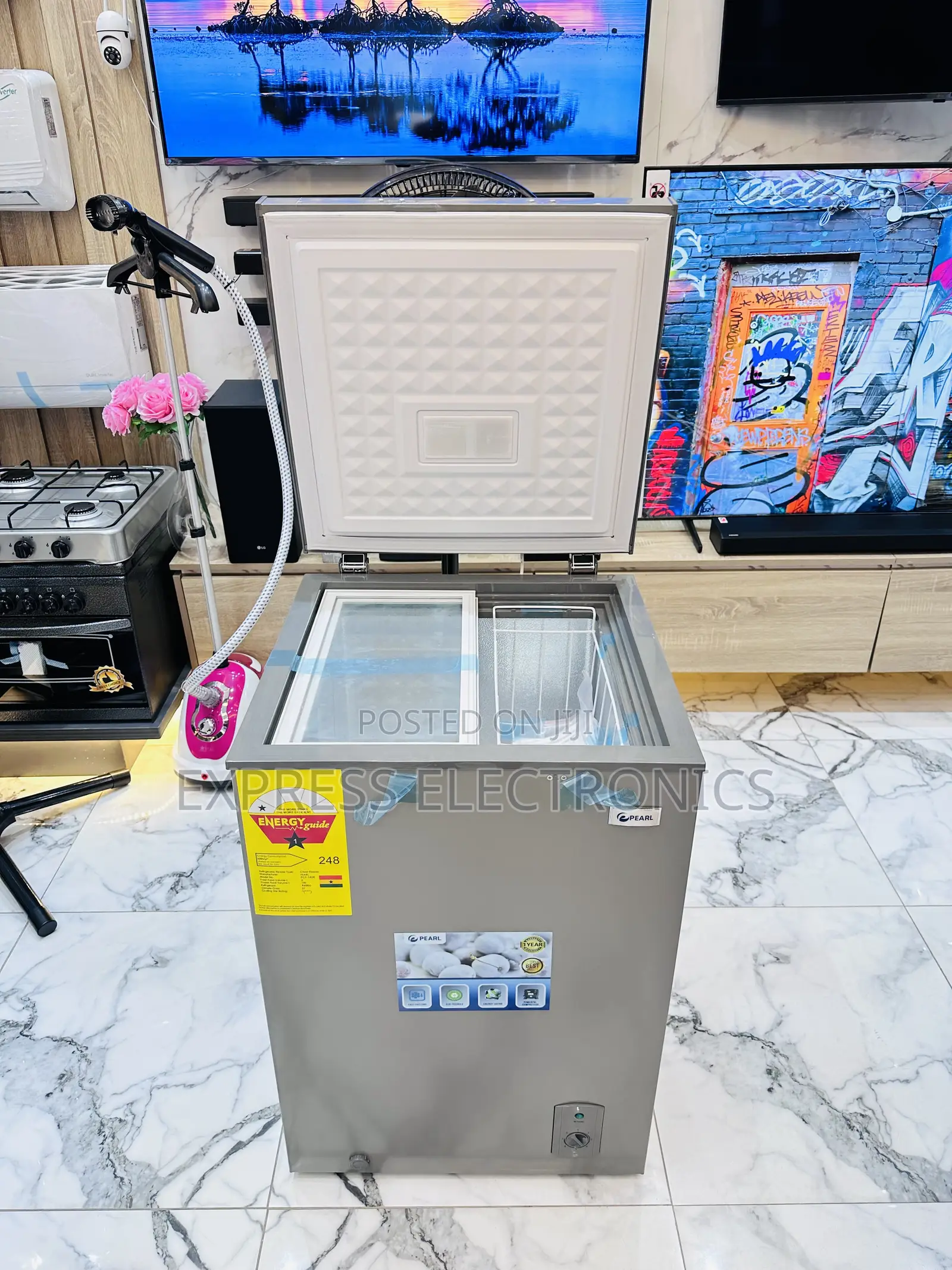 Purchase Chest Freezer Single Door 100L Pearl Grey
