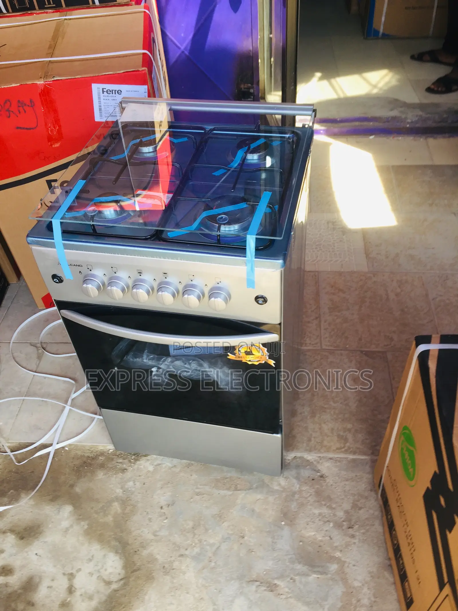 Amazing Deal on Grey Color Gas Stove Top Oven 4burner
