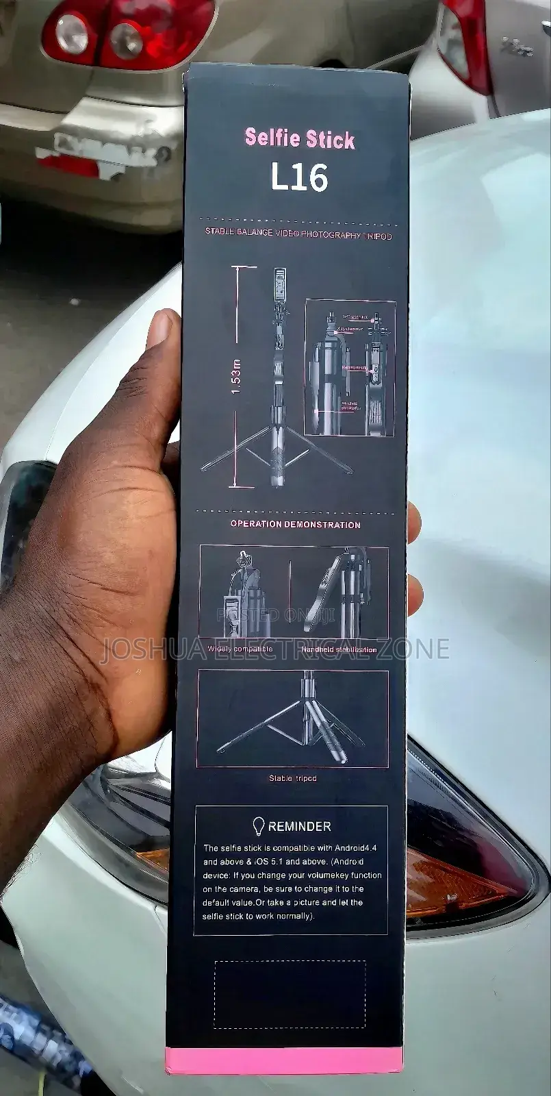 Selfie Stick Tripod 360° Balance Handle. 153cm Long. L16